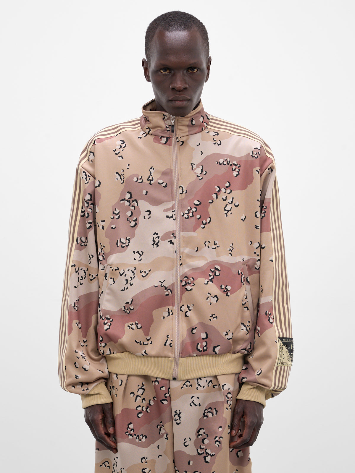 Beige Camo Jersey Track Jacket (K2510LC134-BEIGE)