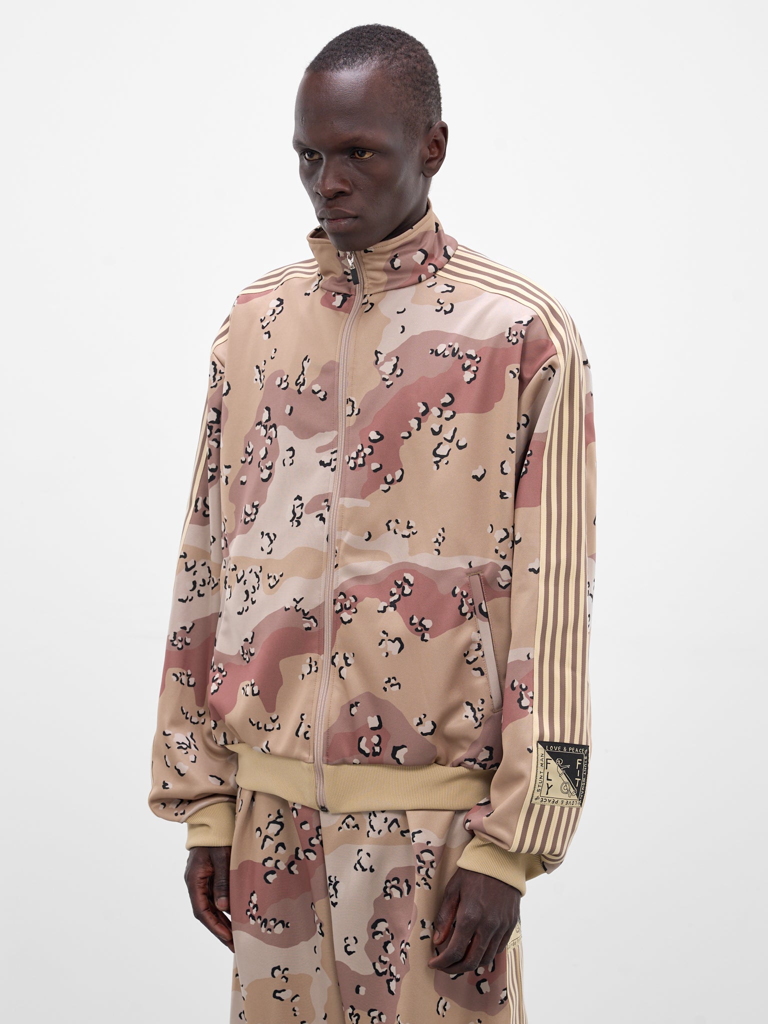 Beige Camo Jersey Track Jacket (K2510LC134-BEIGE)