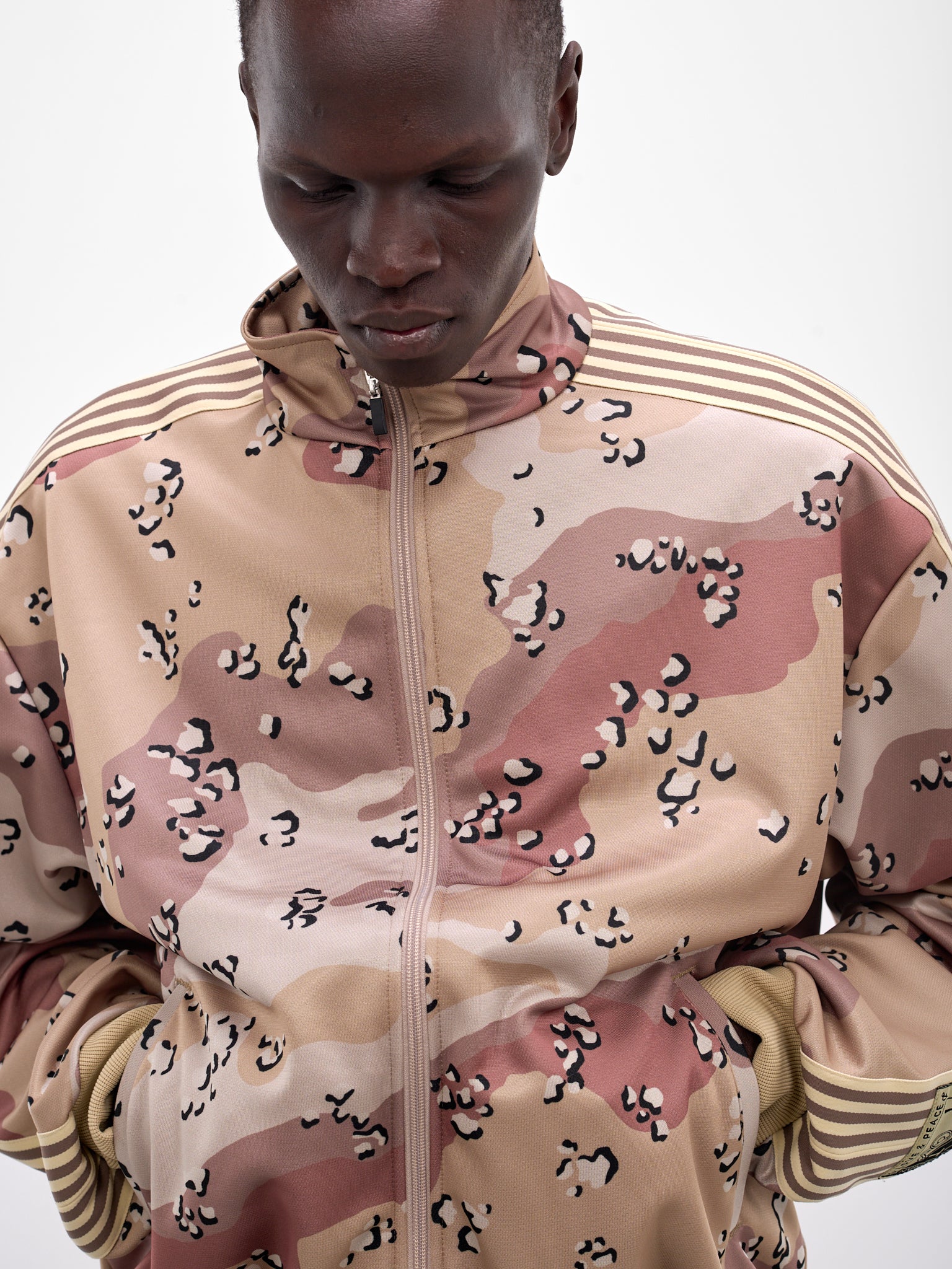 Beige Camo Jersey Track Jacket (K2510LC134-BEIGE)