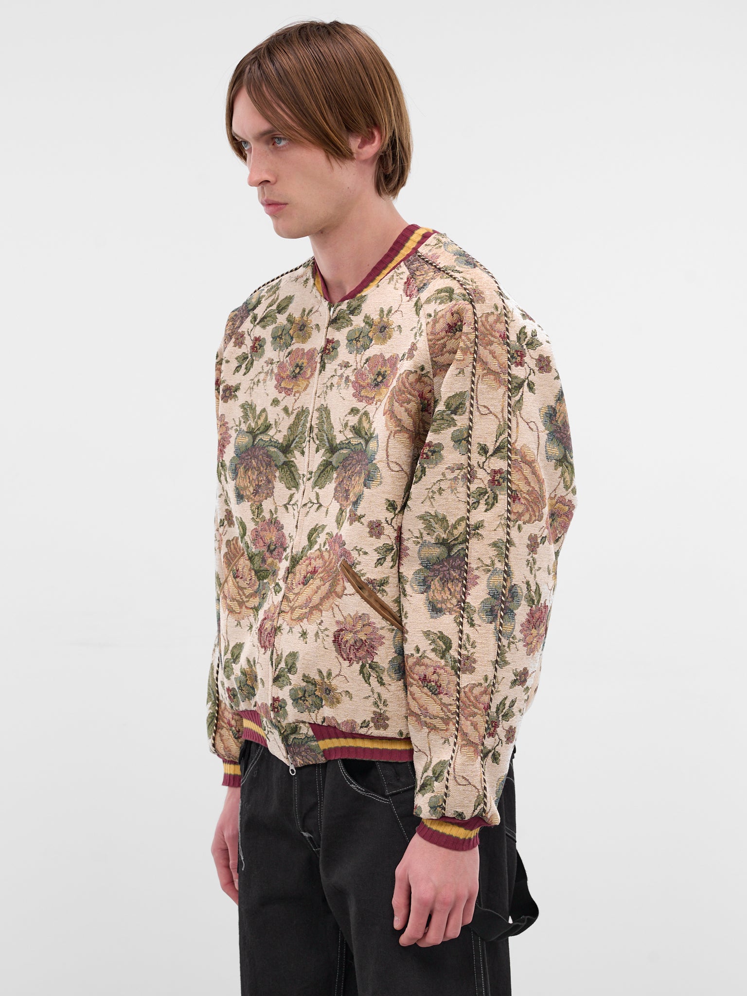 Beige Floral Japan Souvenir Jacket (K2510LJ103-BEIGE)