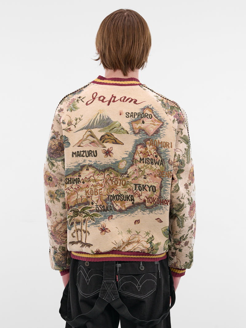 Beige Floral Japan Souvenir Jacket (K2510LJ103-BEIGE)