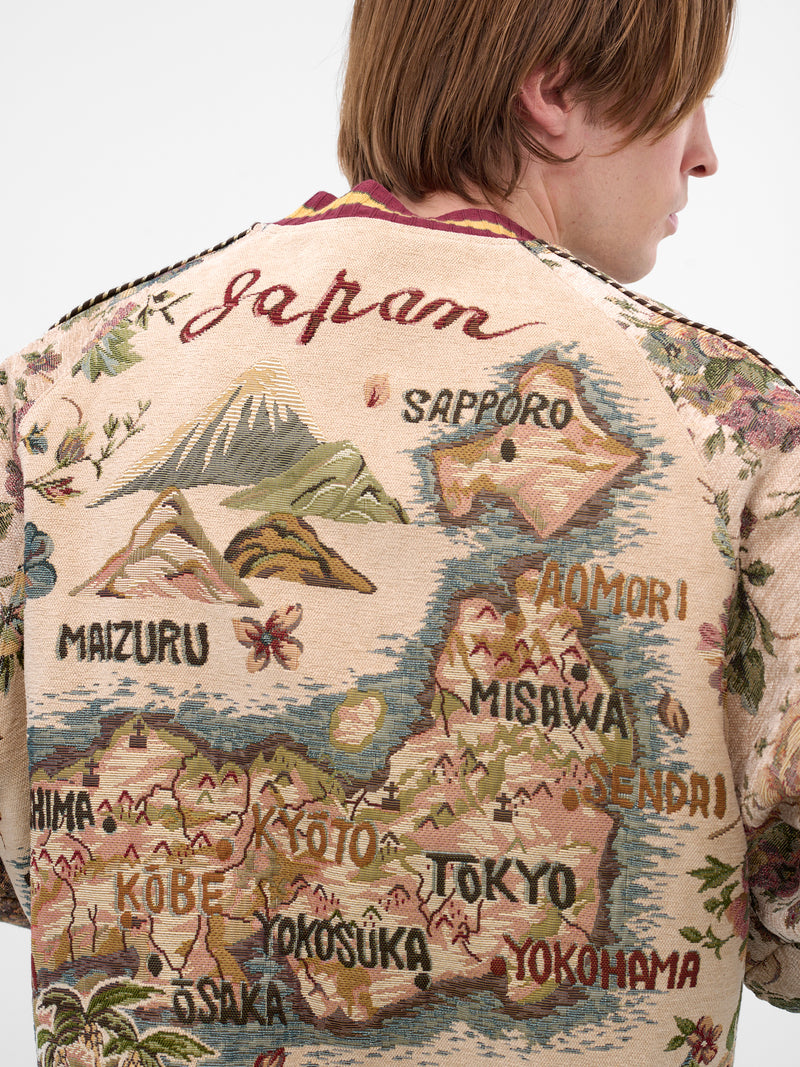 Beige Floral Japan Souvenir Jacket (K2510LJ103-BEIGE)