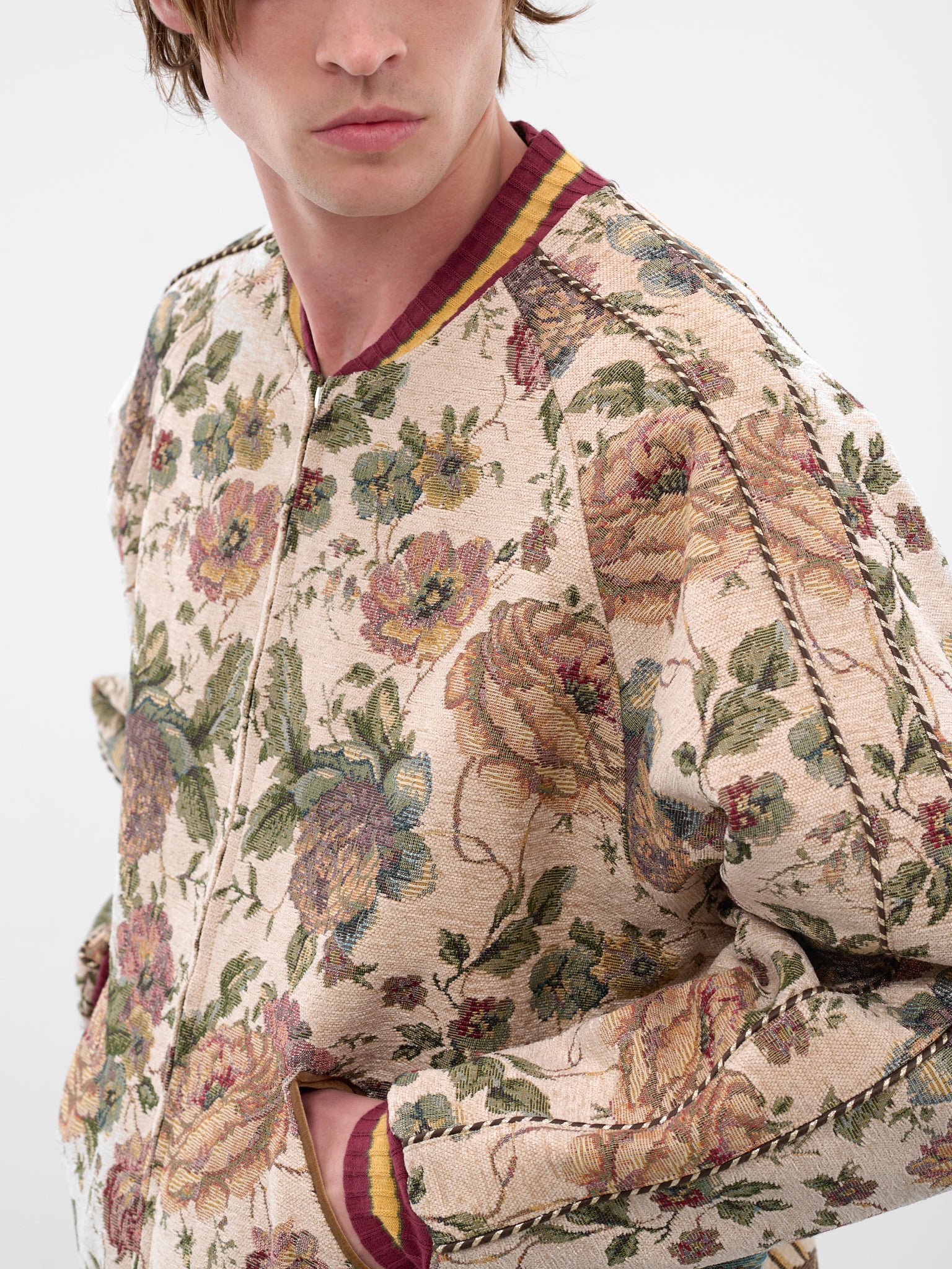 Beige Floral Japan Souvenir Jacket (K2510LJ103-BEIGE)