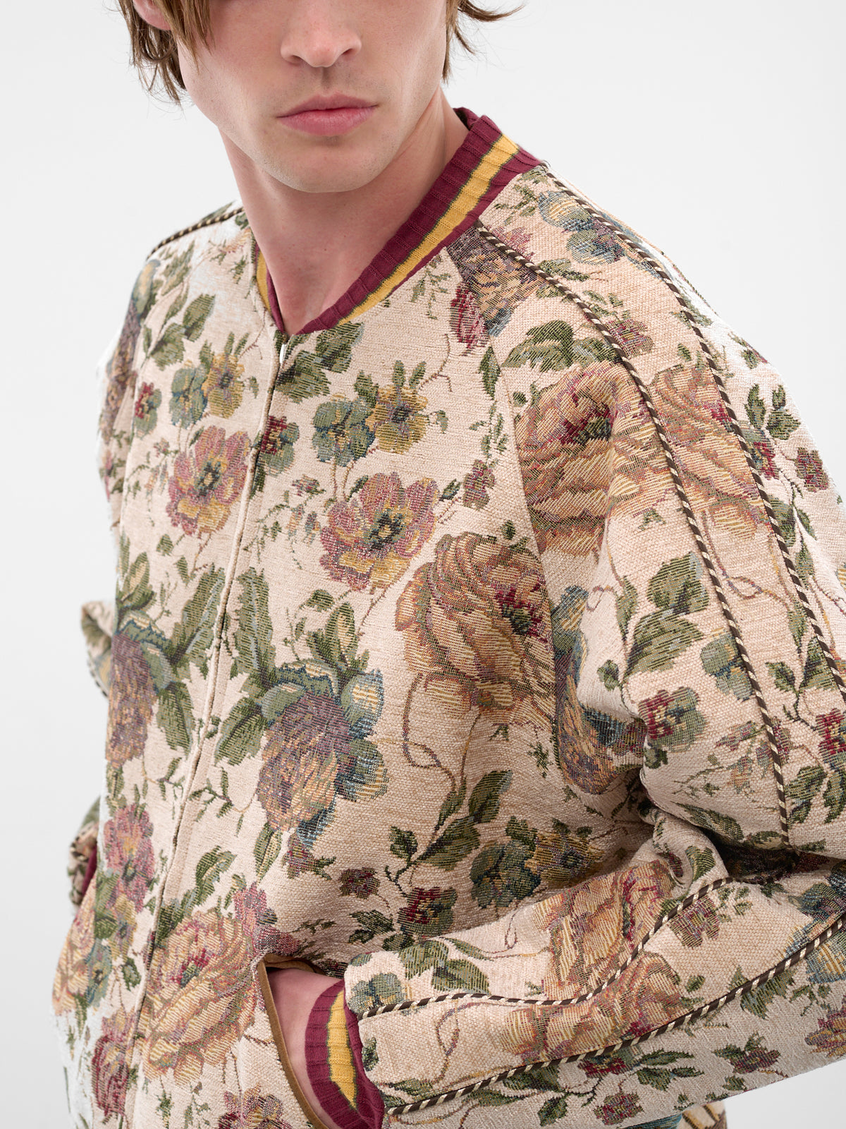 Beige Floral Japan Souvenir Jacket (K2510LJ103-BEIGE)