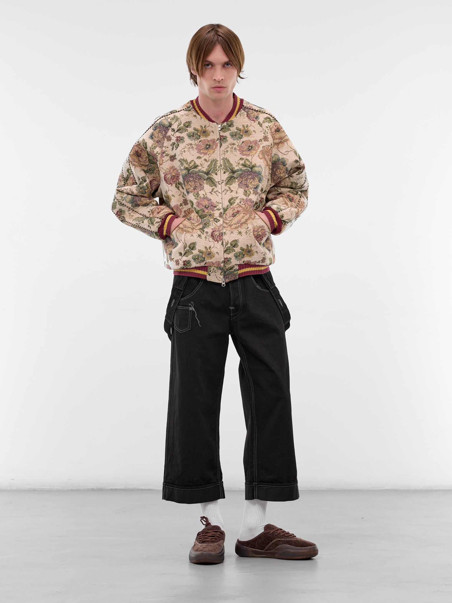 Beige Floral Japan Souvenir Jacket (K2510LJ103-BEIGE)