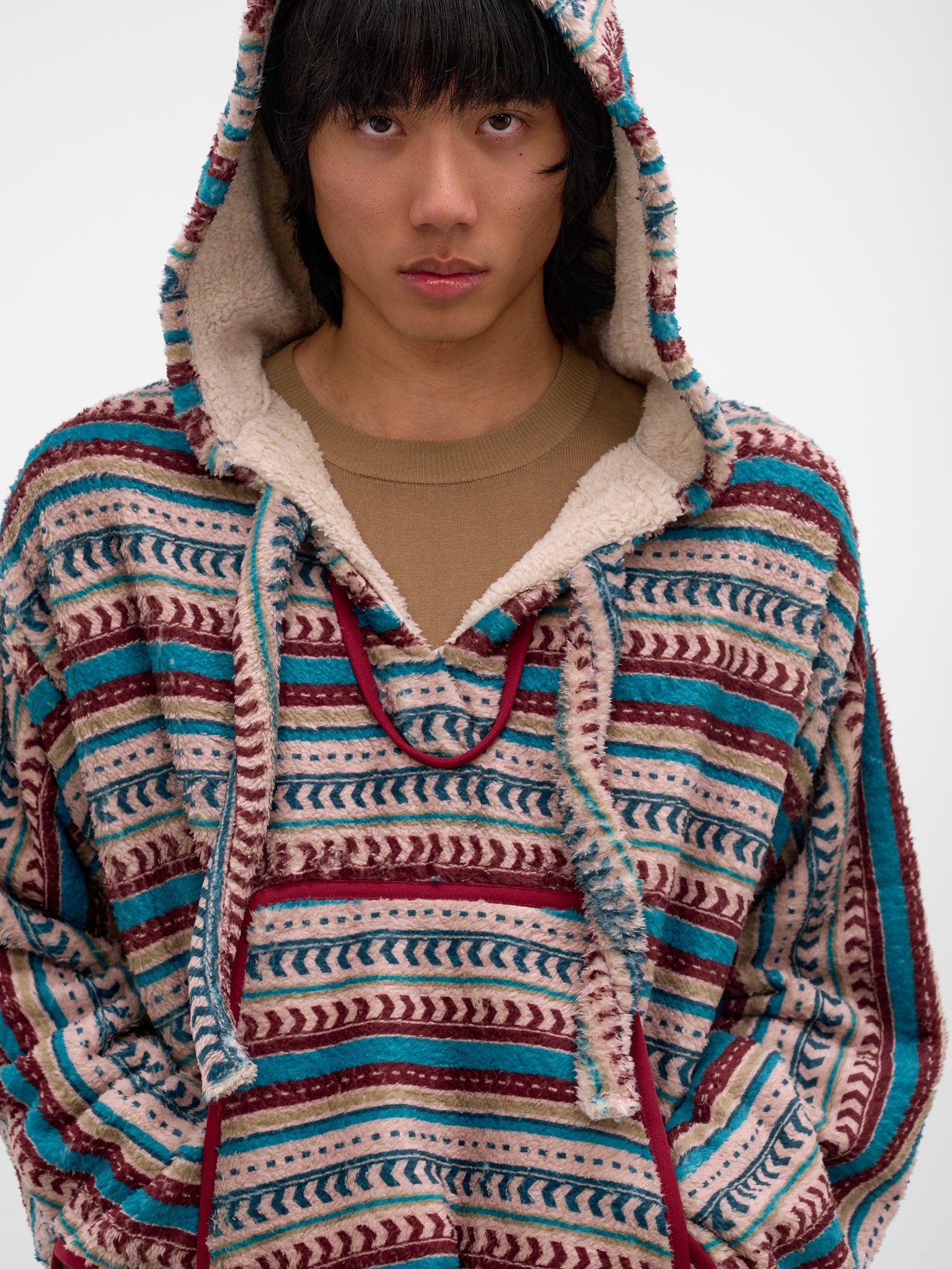 Fleece Tribal Stripe Hoodie (K2511LC188-MULTI)