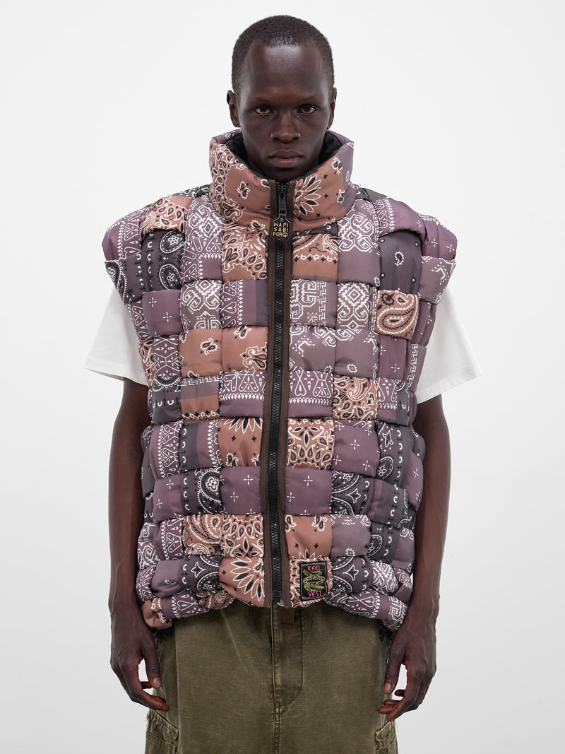 Nylon Bandana Keel Woven Vest (K2511SJ196-BROWN)