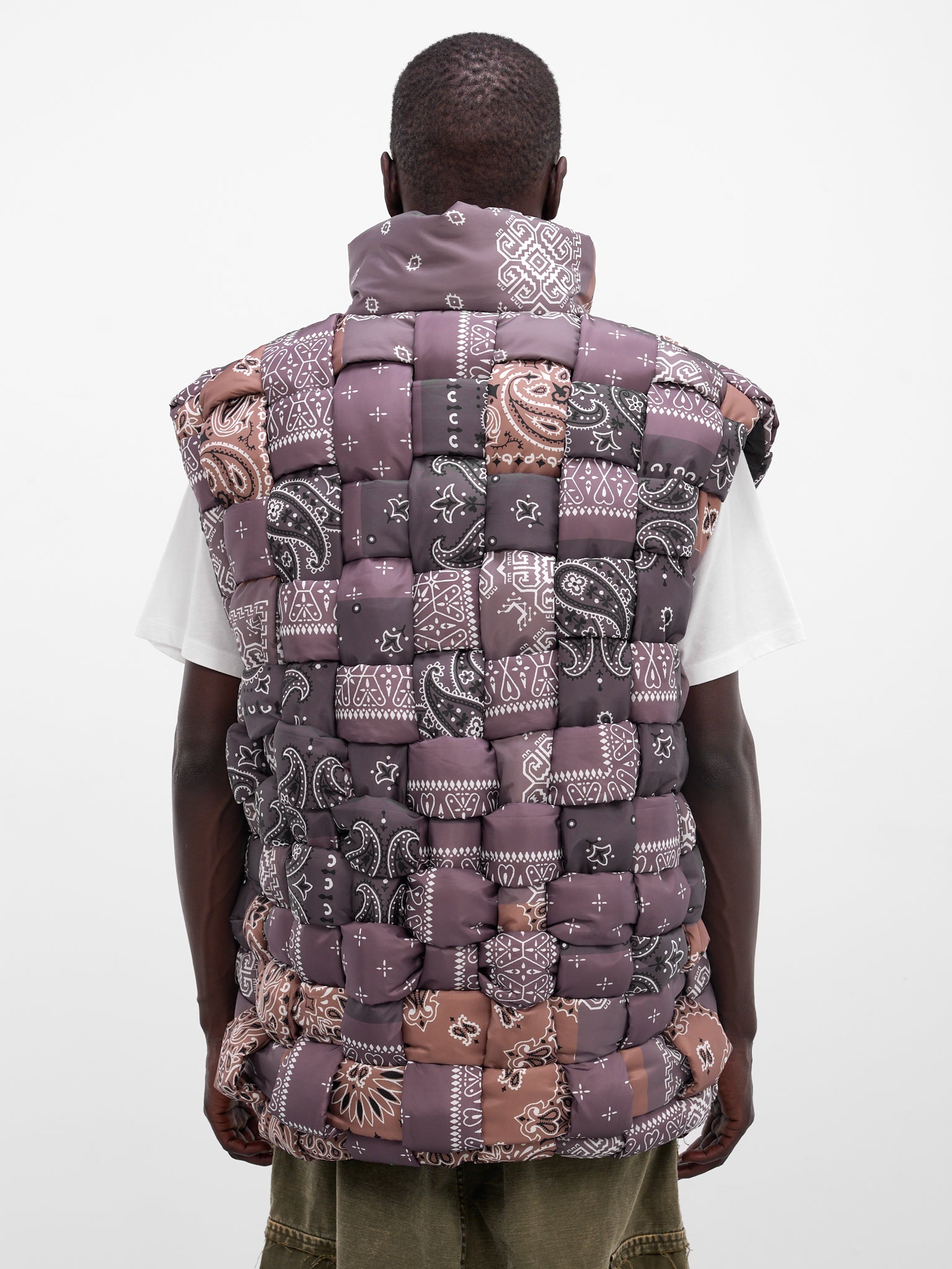 Nylon Bandana Keel Woven Vest (K2511SJ196-BROWN)