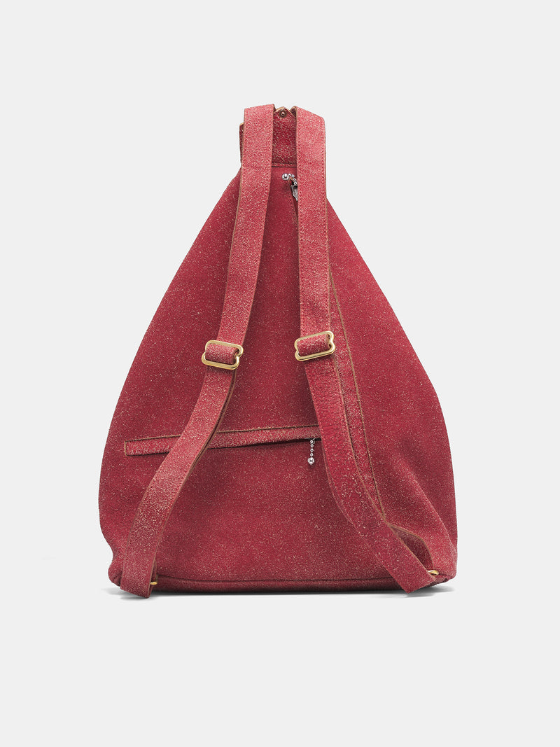 Brown Cracked Leather Medicine Backpack (K2511XB564-RED)