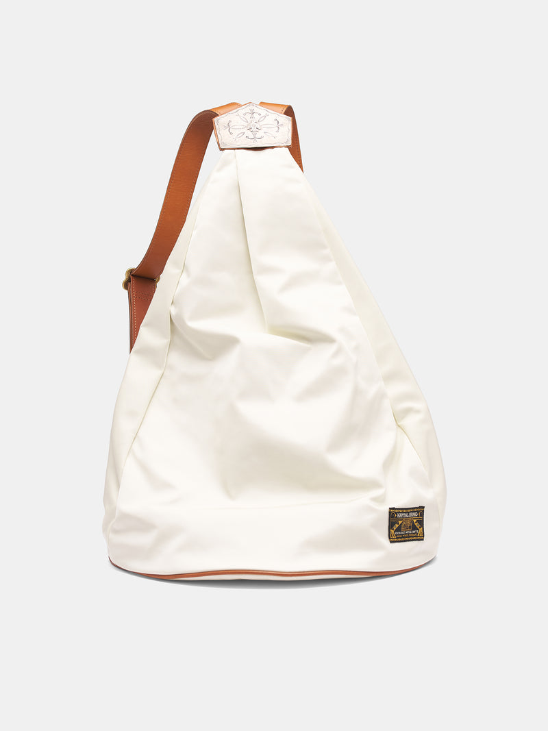 White Nylon & Leather Medicine Bag (K2513XB575-WHITE)