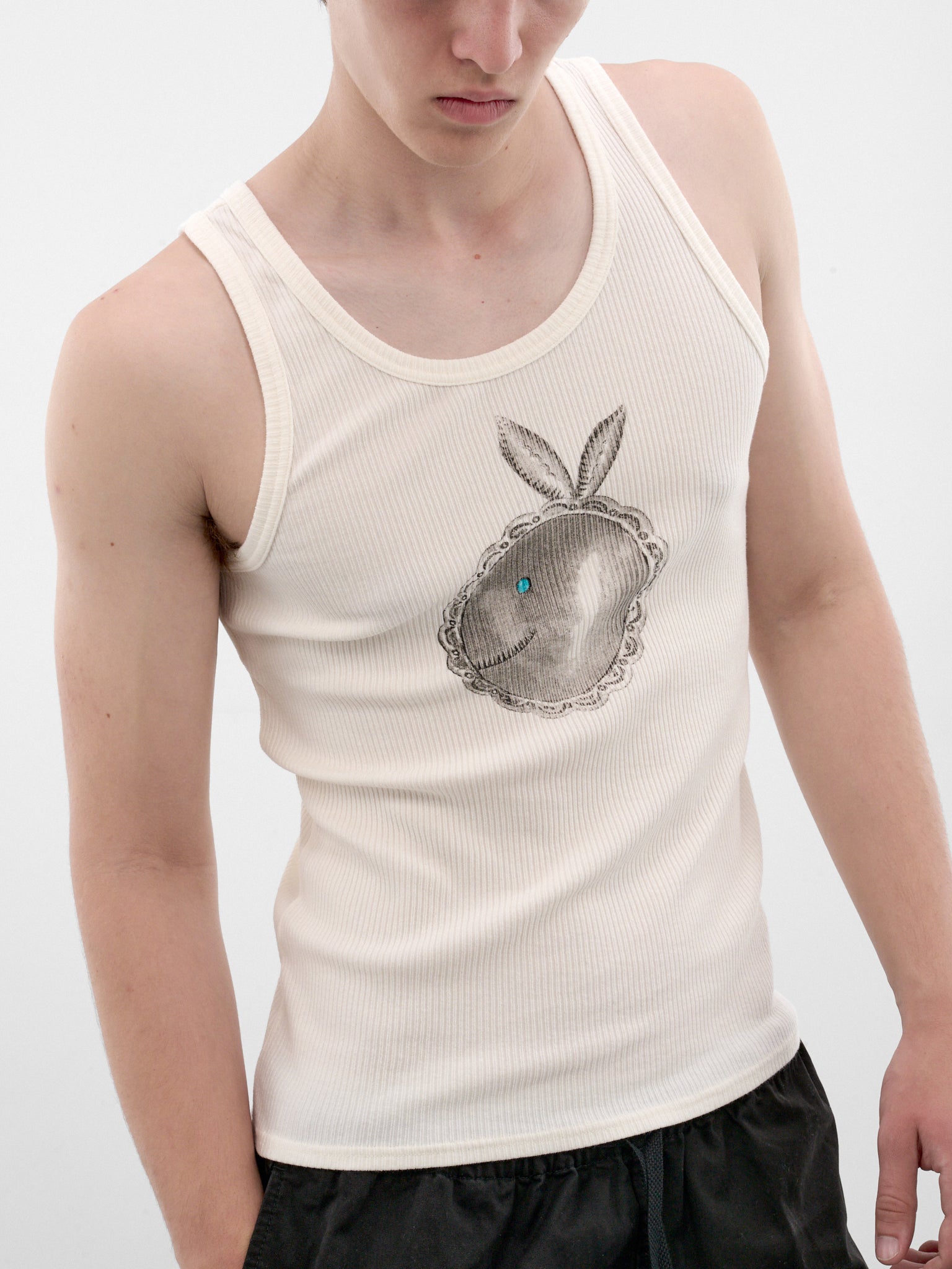 White Fruit Graphic Tank Top (K2604SC151-WHITE)