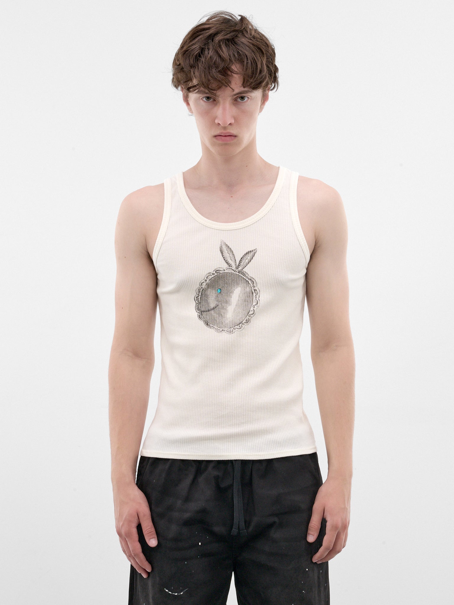 White Fruit Graphic Tank Top (K2604SC151-WHITE)