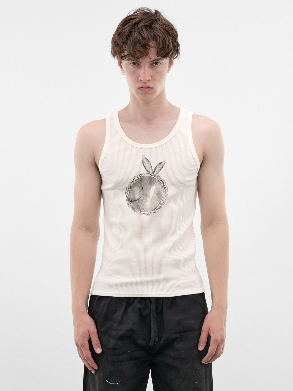 White Fruit Graphic Tank Top (K2604SC151-WHITE)