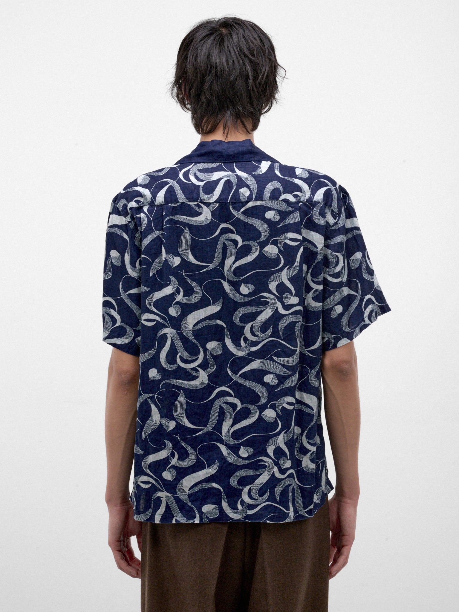 Indigo Linen Discharge Print Shirt (K2605SS168-IDG-INDIGO)