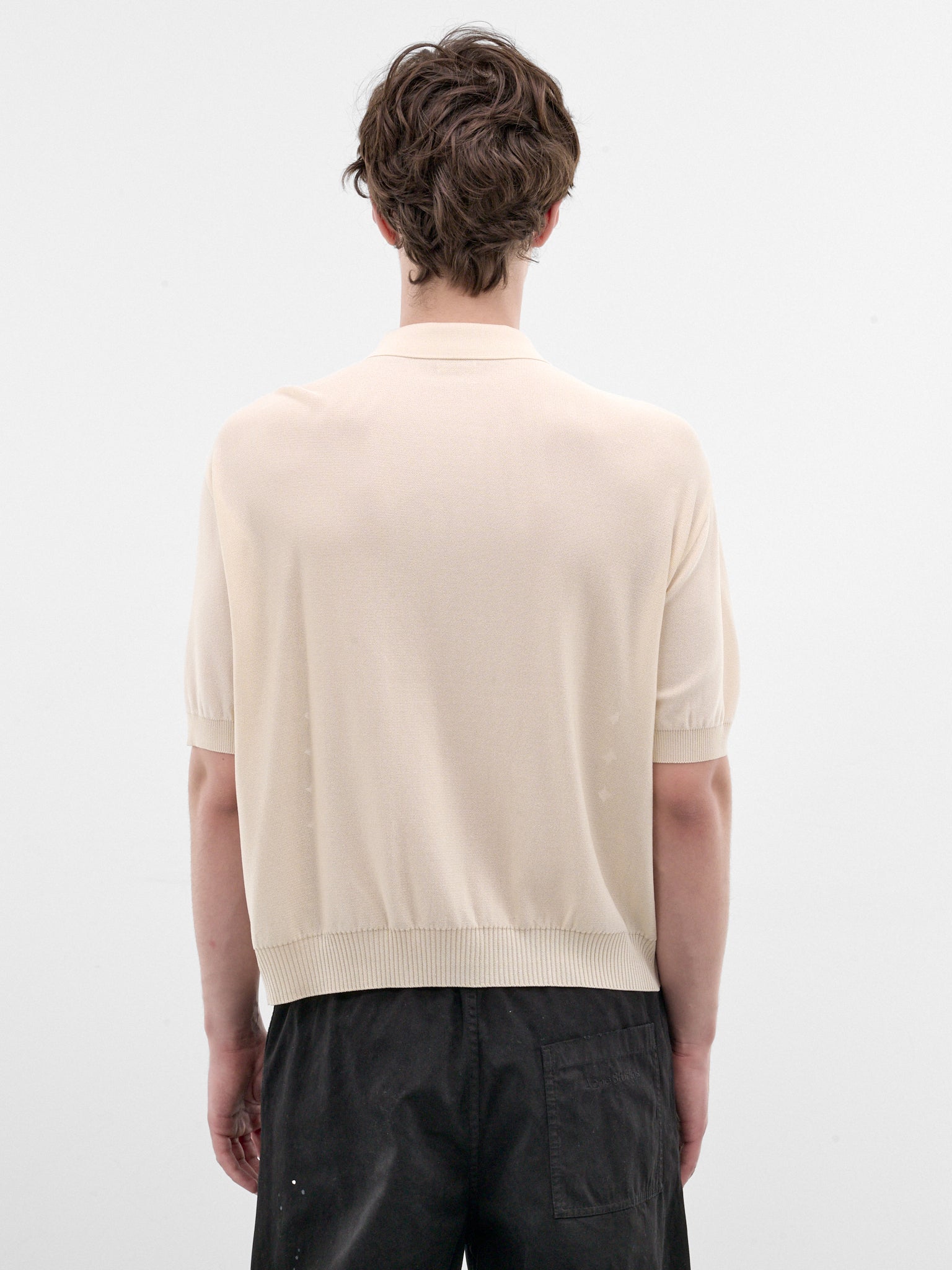 Ivory Rosette Patchwork Knit Polo (K2606KN242-COL-MULTI)