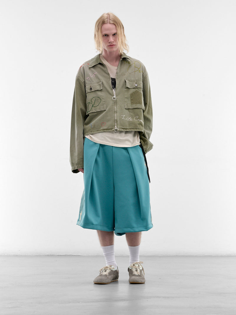 Kome Betsy Rosa Track Jorts (K2606LP221-TAQ-TURQUOISE