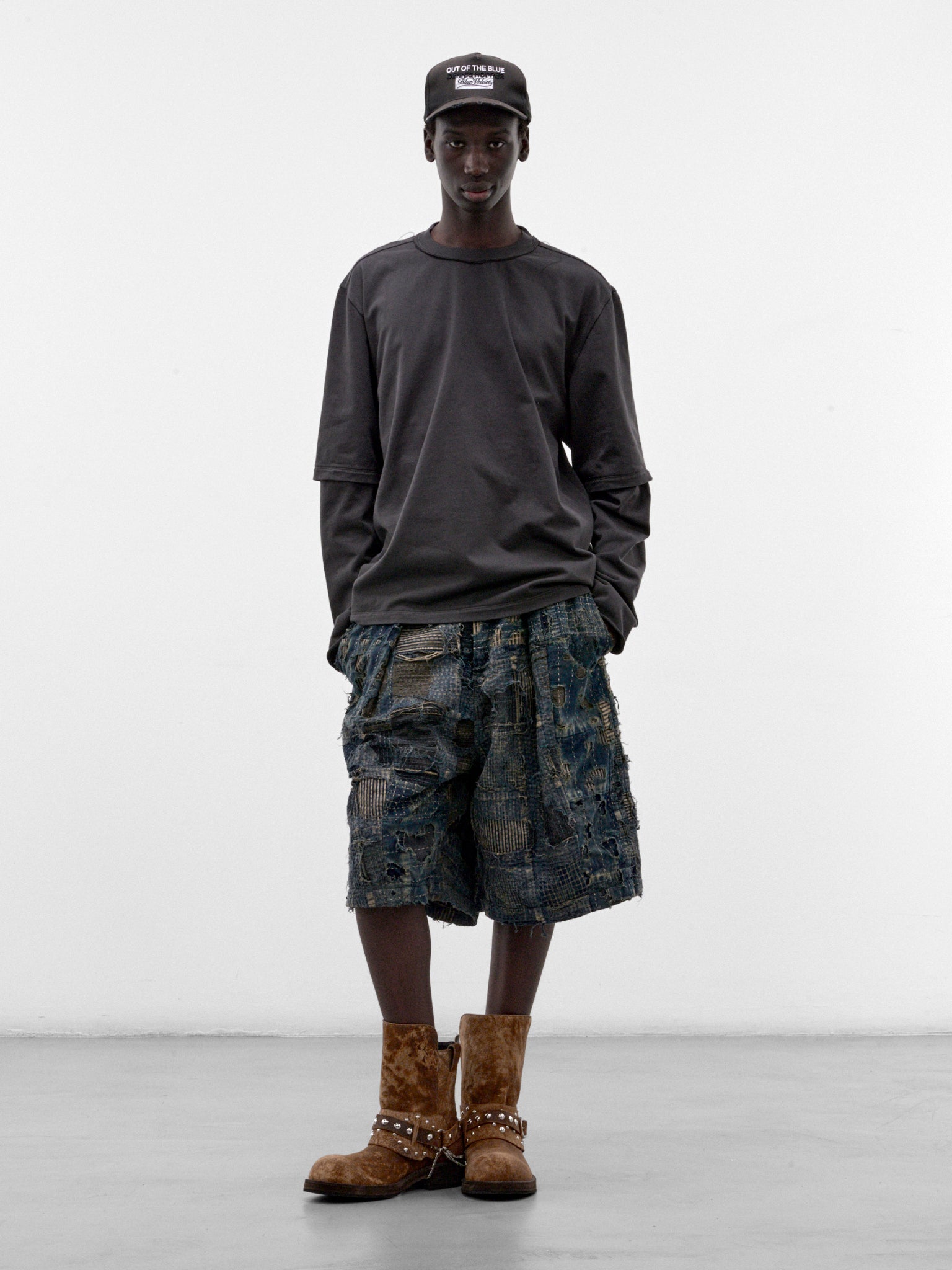 Indigo Boro Jean Shorts (K2606LP253-INDIGO)
