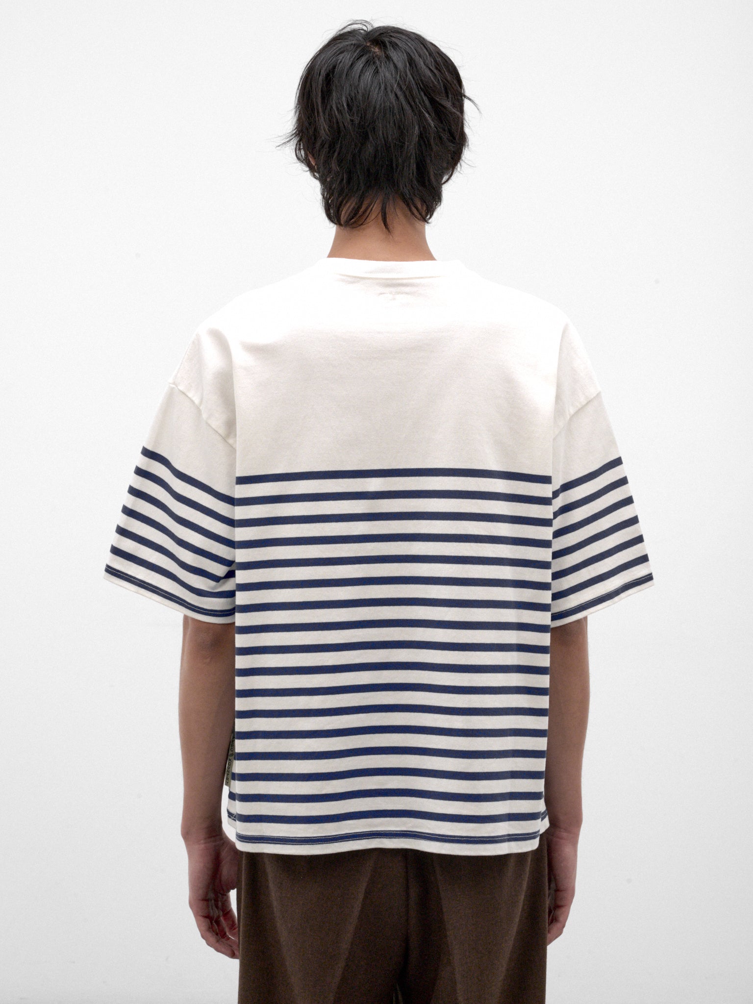 Blue Striped Smiley Graphic Tee (K2606SC237-BL-BLUE)