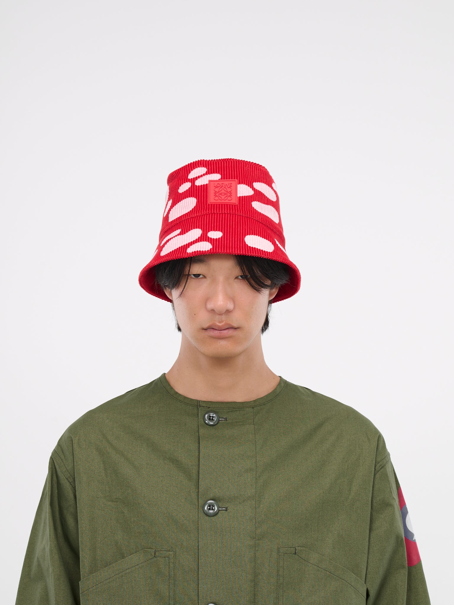 Mushroom Bucket Hat (K820HB1X67-DARK-RED)