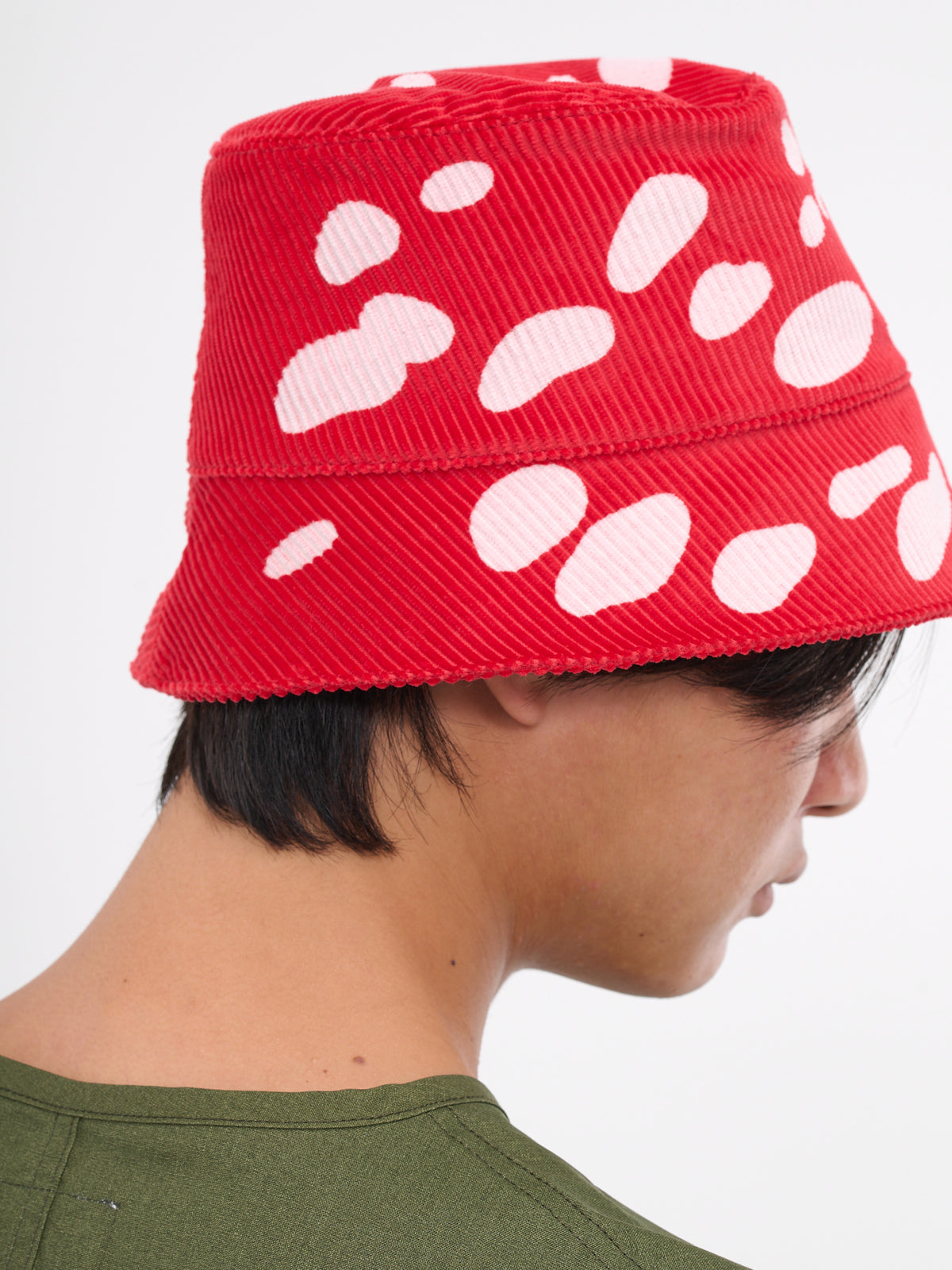 Mushroom Bucket Hat (K820HB1X67-DARK-RED)