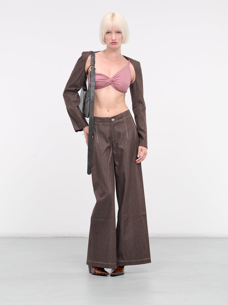 Knotted Jersey Top (AS05R1PU420-RED-VIOLET)