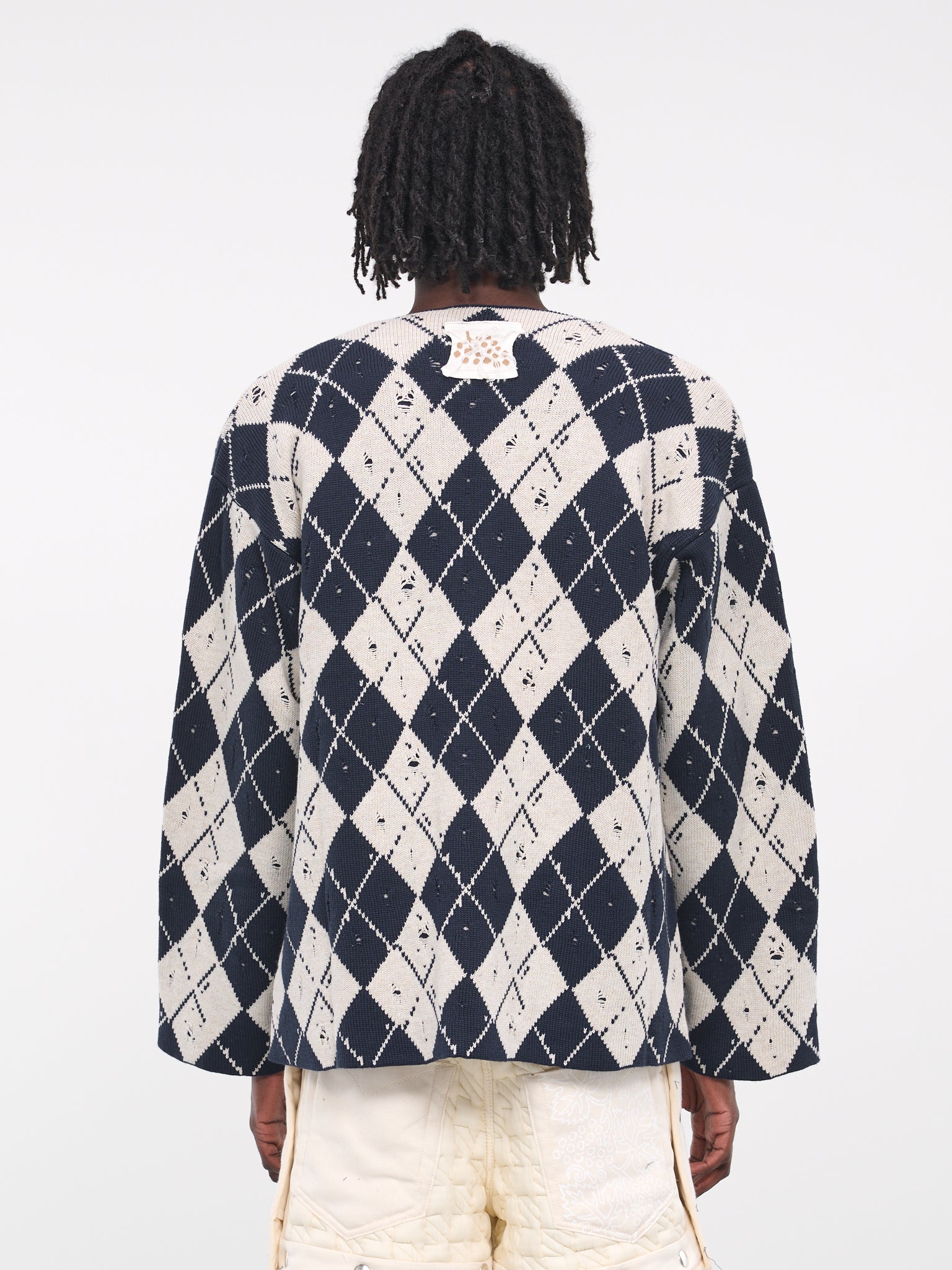 Argyle Cardigan (KCR07-01-BLUE)