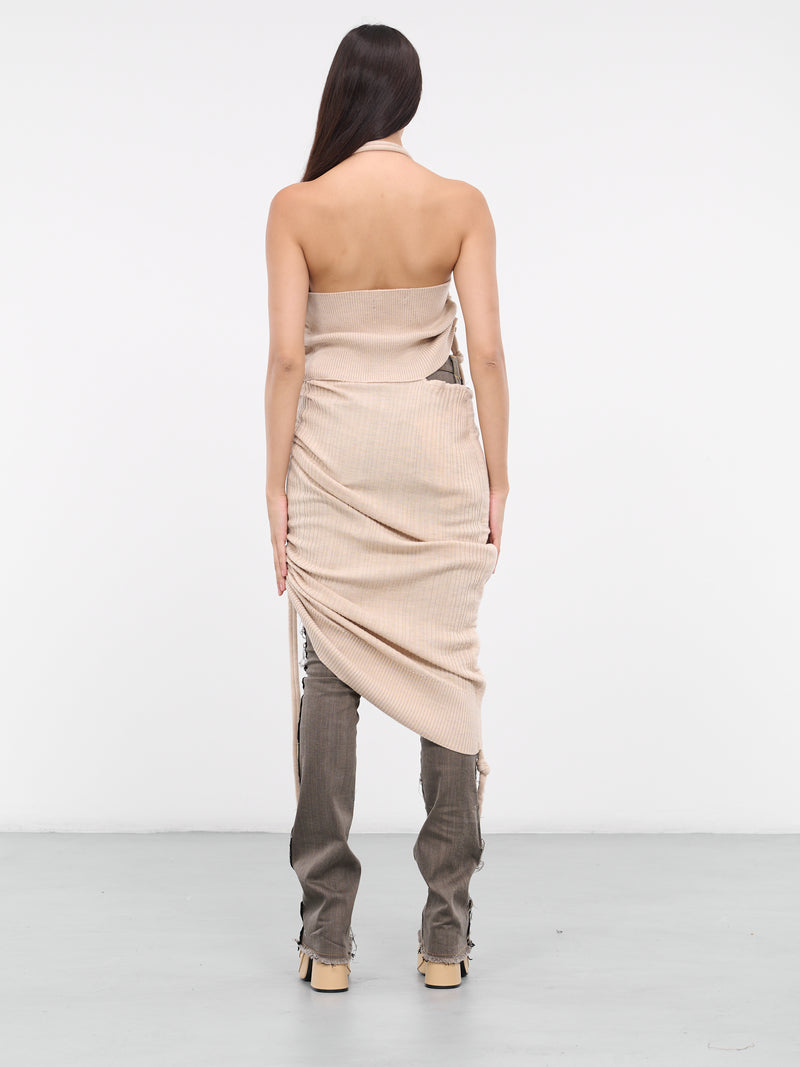 Gathered Dress (KDR03-01-SAND)