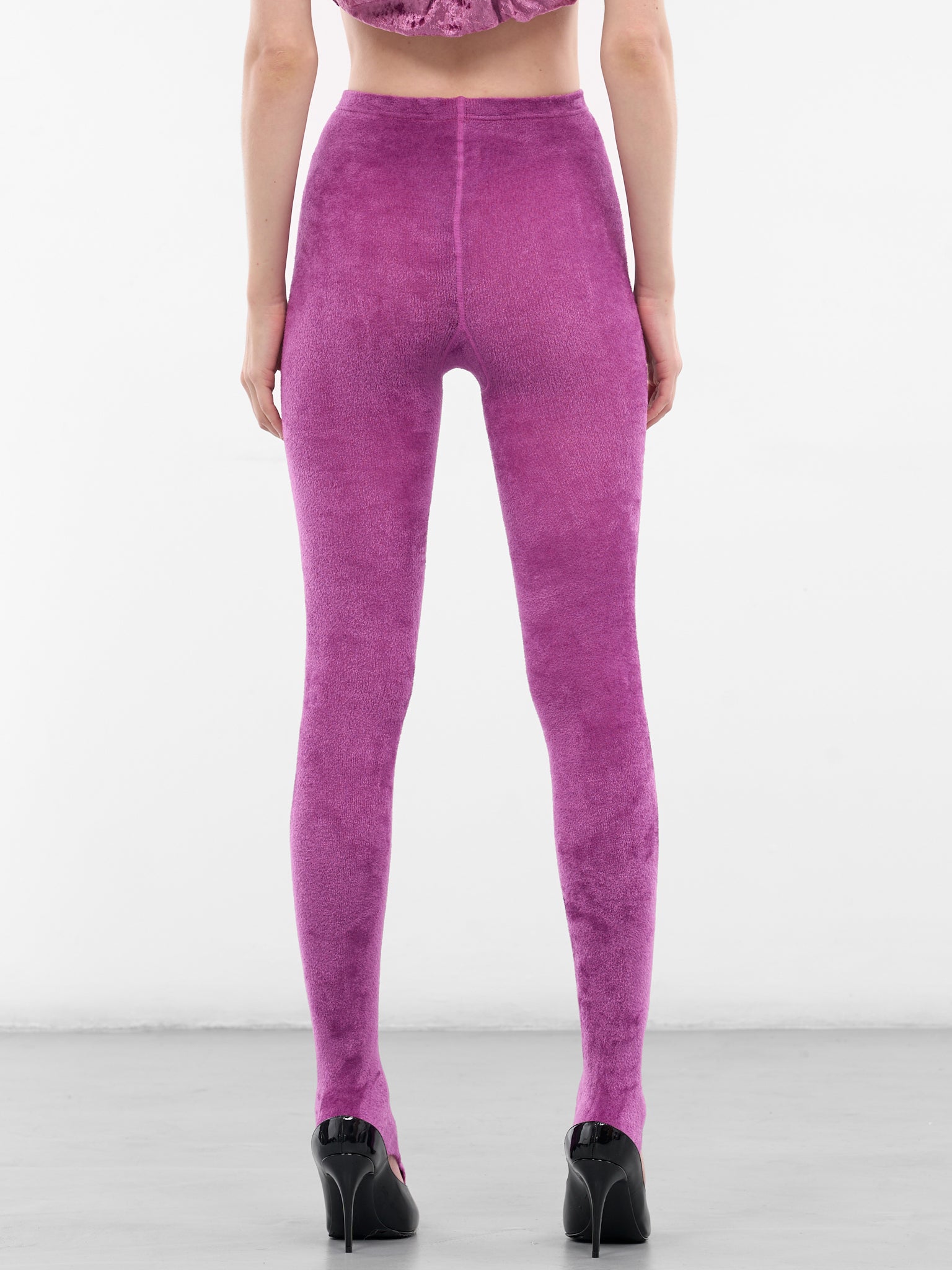 Keggs Purple Fuzzy Knit Leggings (KEGGS-PURPLE)