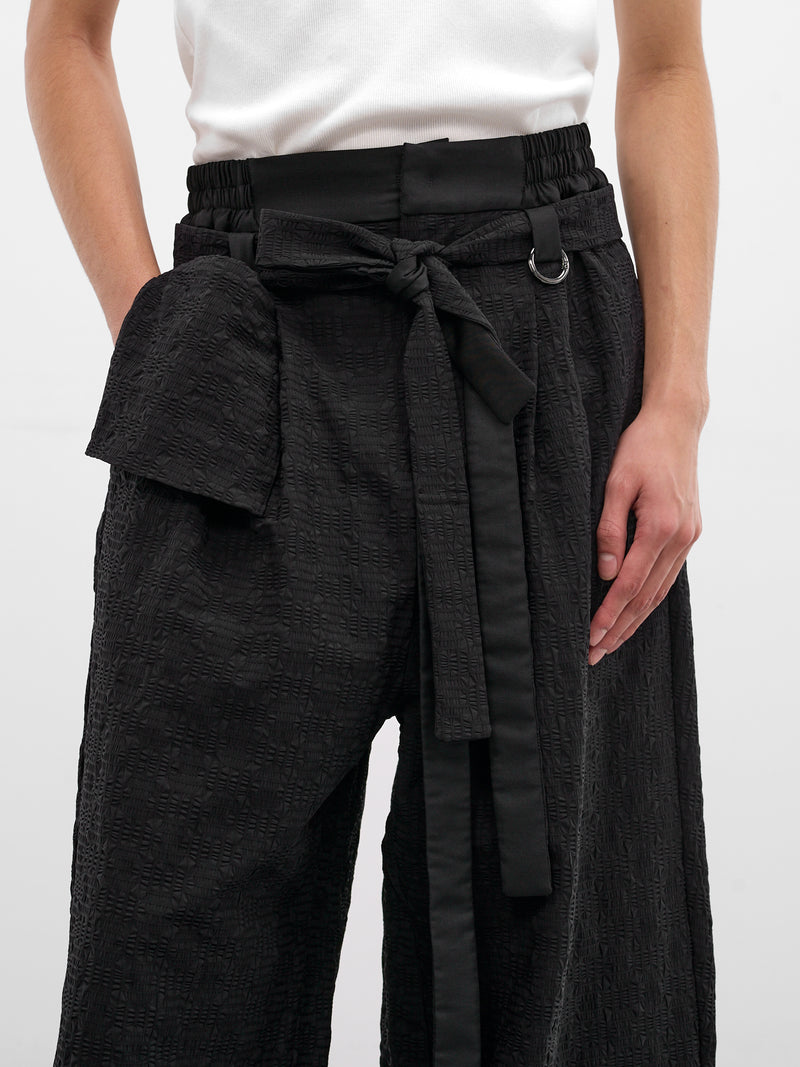 Kholong Black Technical Wide Trousers (KHOLONG-BLACK-DIAMOND)