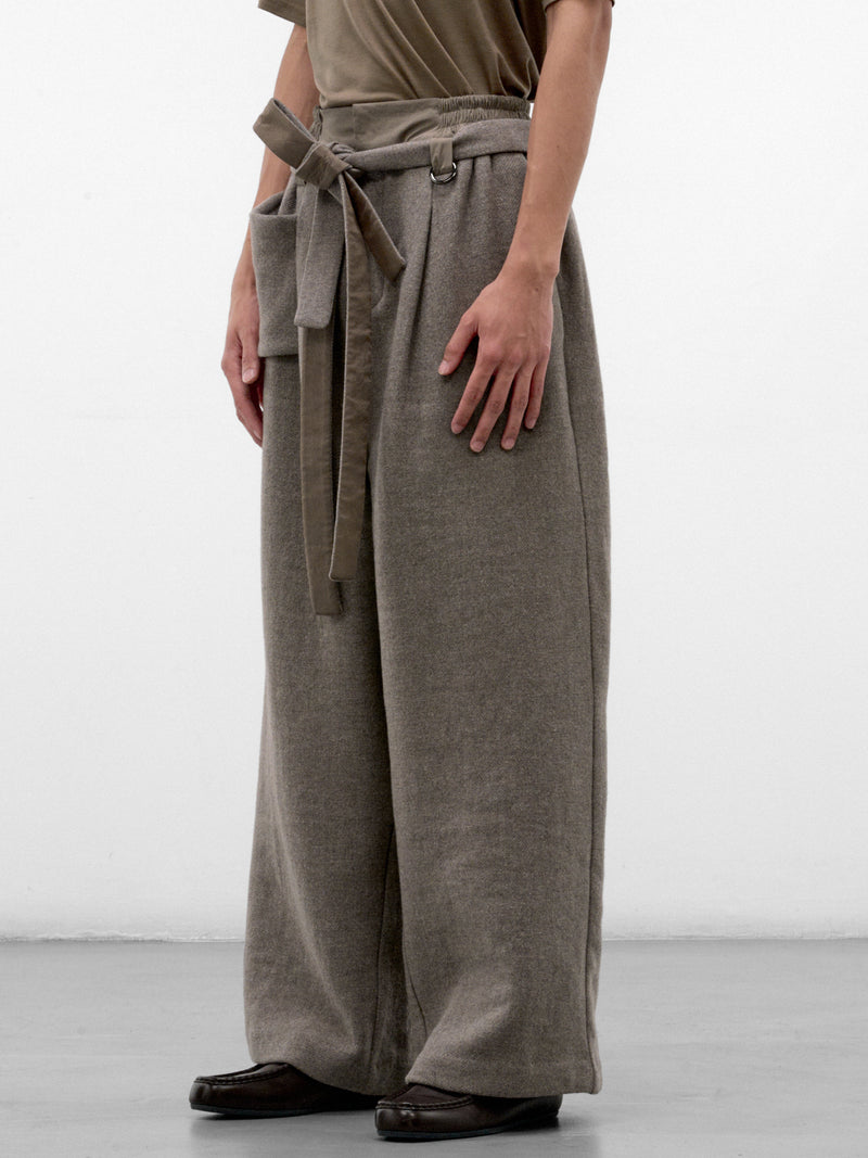 Gray Wool Kholong Trousers (KHOLONG-GREIGE-GREY)