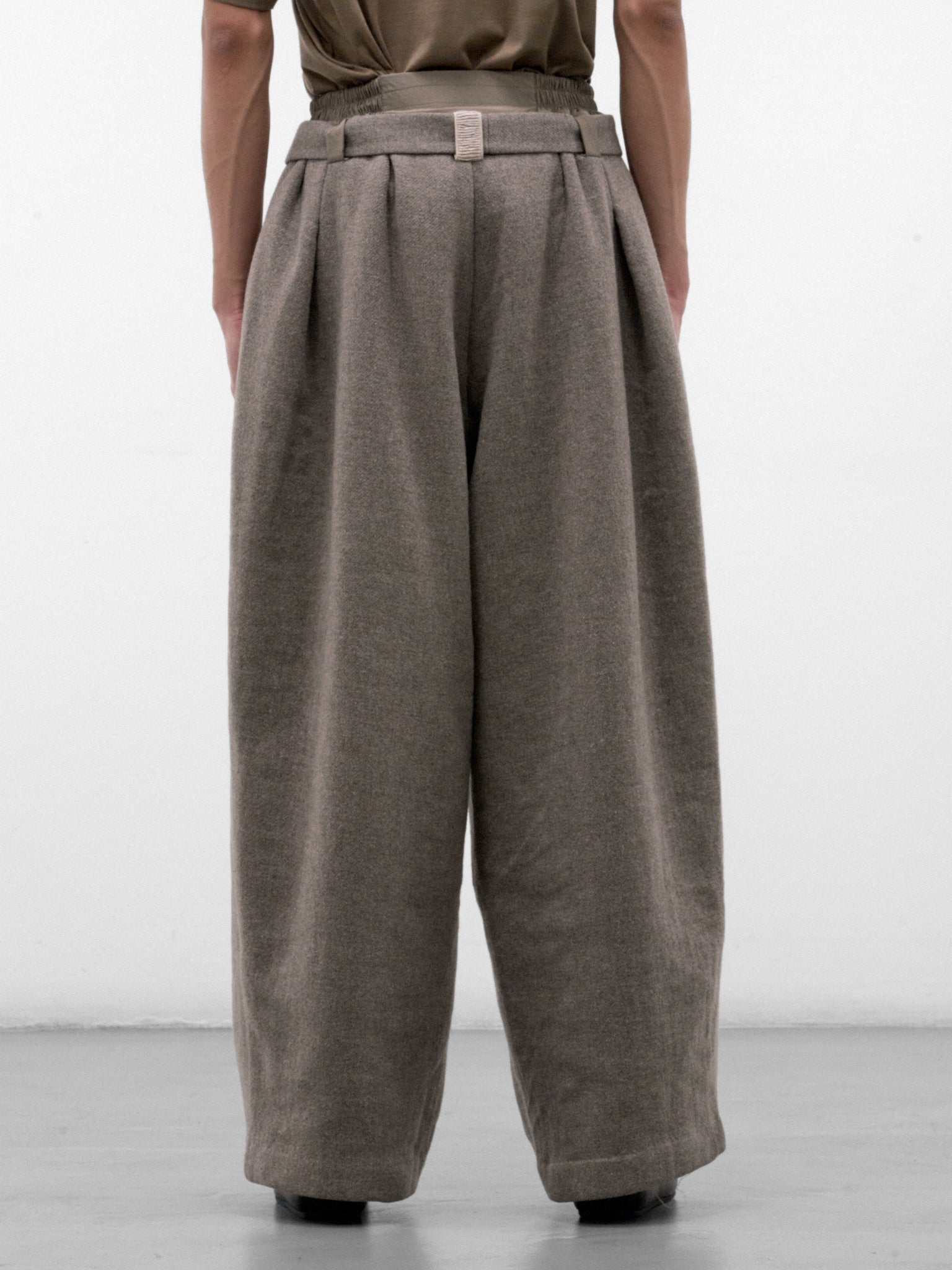 Gray Wool Kholong Trousers (KHOLONG-GREIGE-GREY)