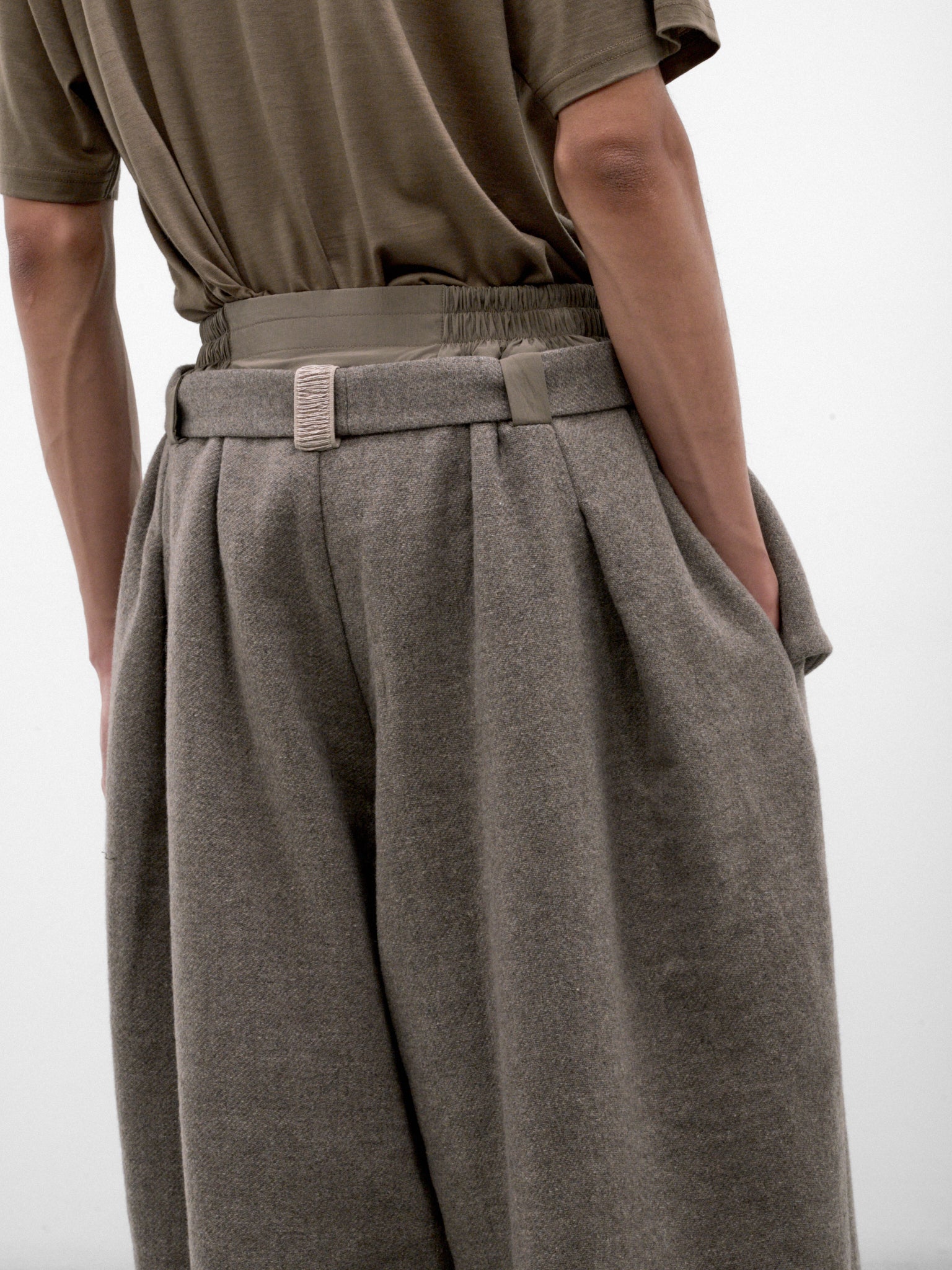 Gray Wool Kholong Trousers (KHOLONG-GREIGE-GREY)