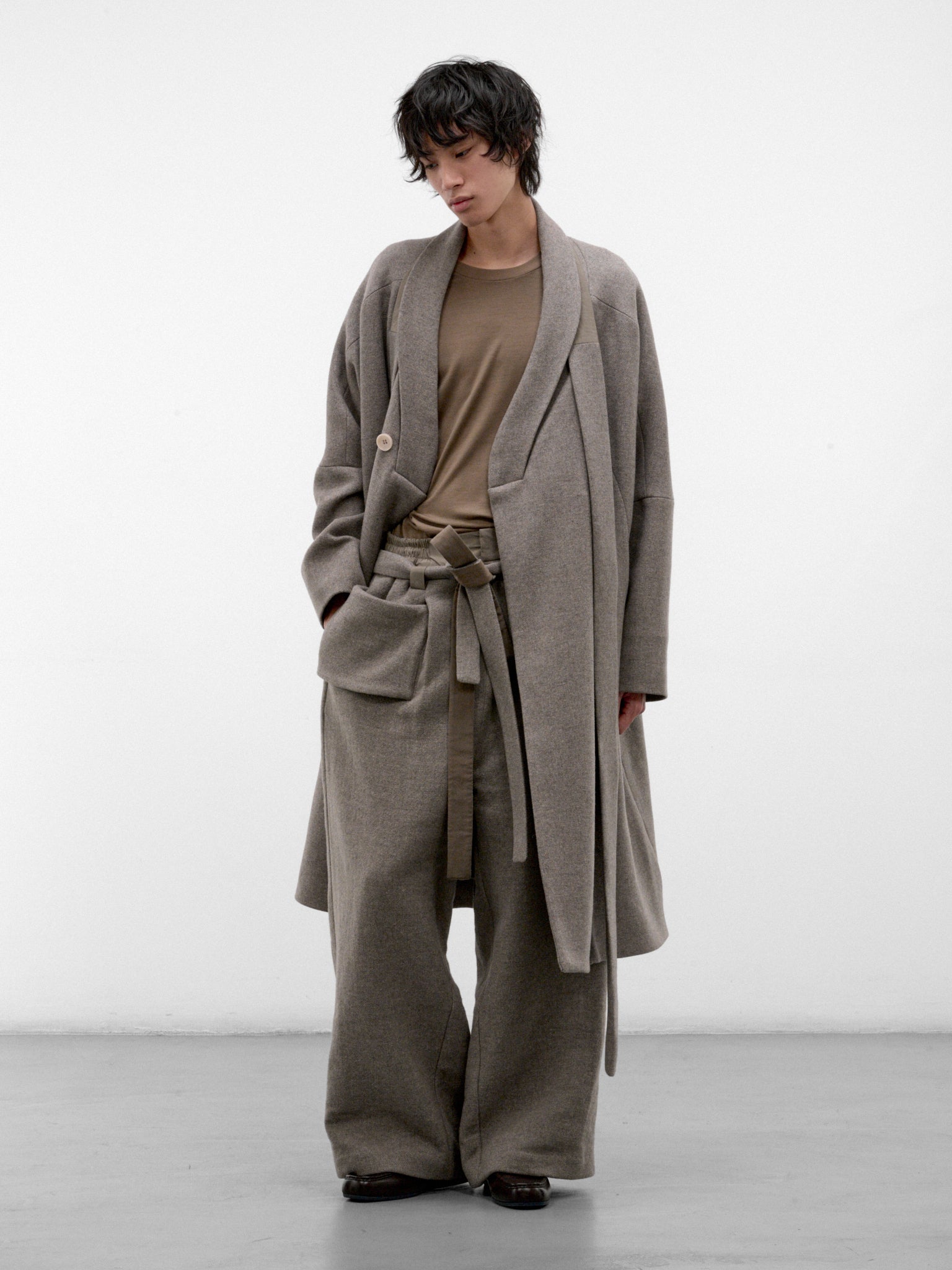 Gray Wool Kholong Trousers (KHOLONG-GREIGE-GREY)