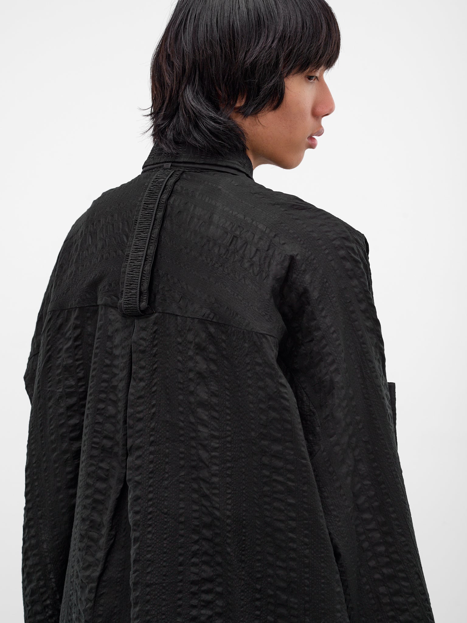Kirtis Black Seerlawn Cape Shirt (KIRTIS-BLACK-SEERLAWN)