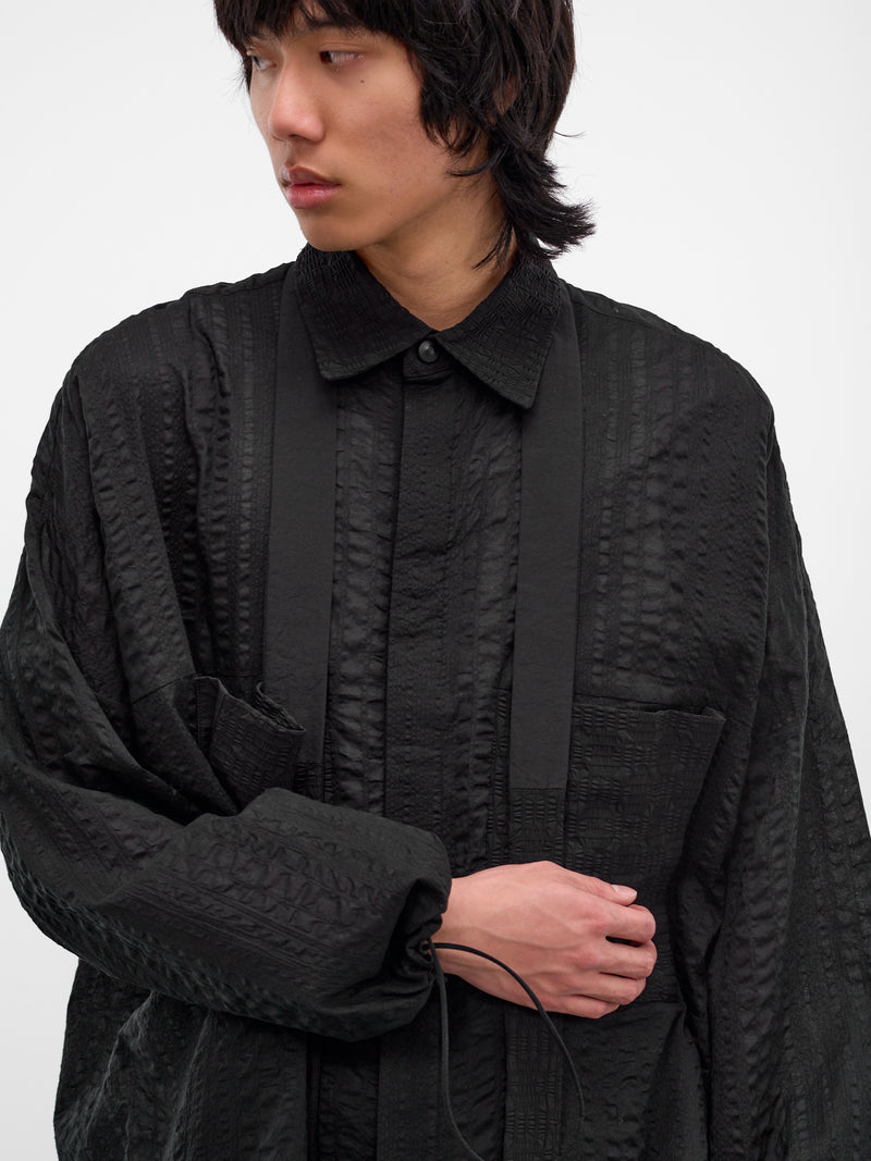 Kirtis Black Seerlawn Cape Shirt (KIRTIS-BLACK-SEERLAWN)