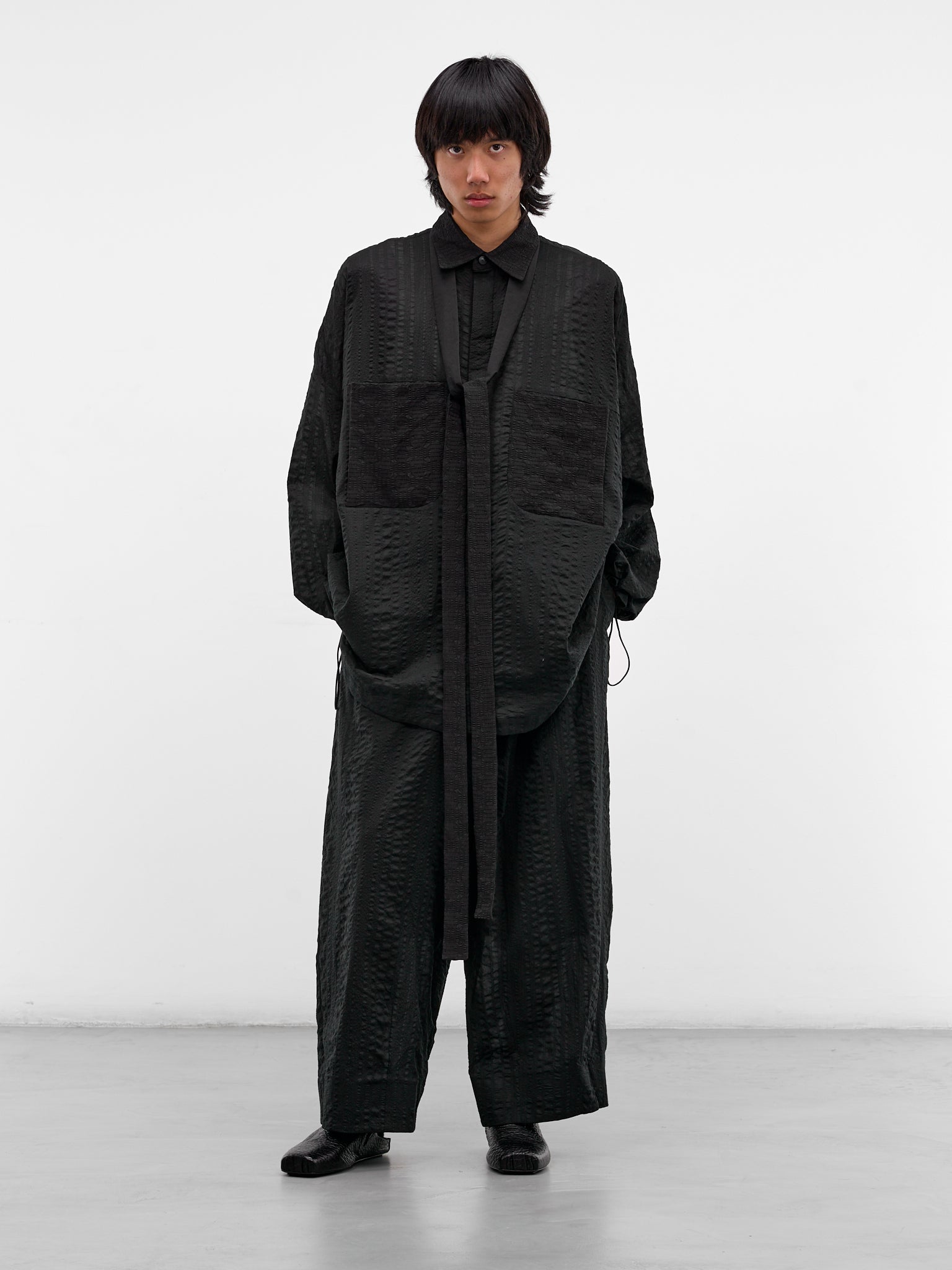 Kirtis Black Seerlawn Cape Shirt (KIRTIS-BLACK-SEERLAWN)