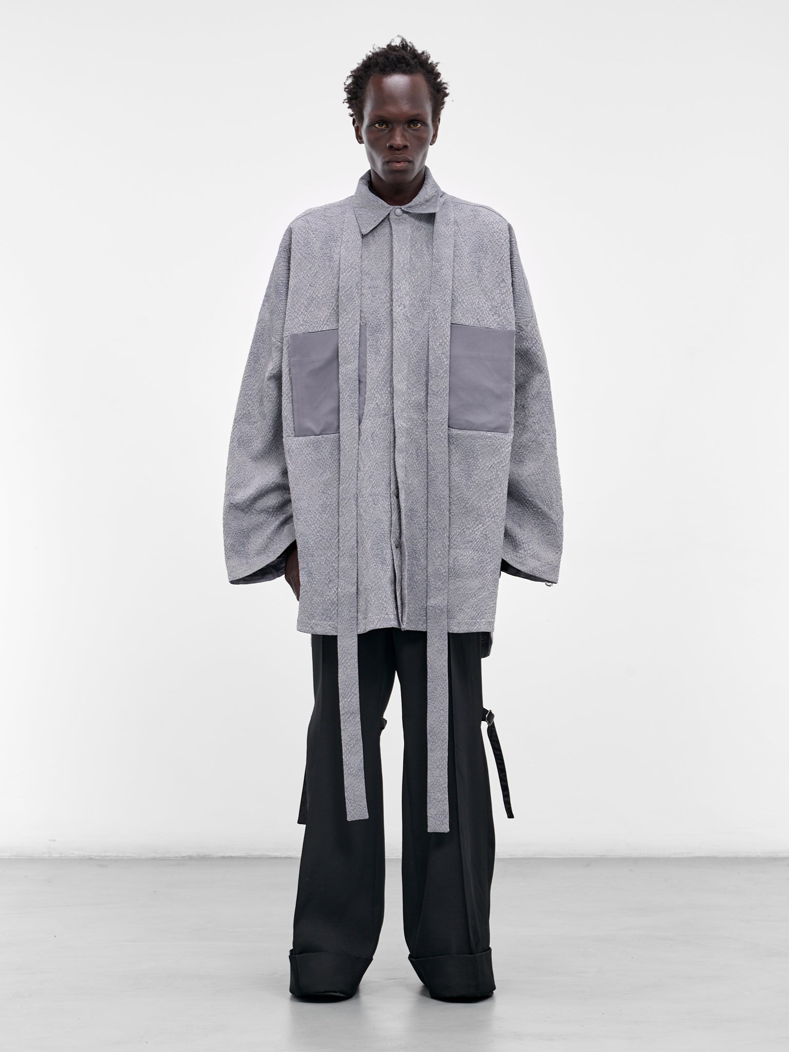 The Gray Kirtis Cape Shirt (KIRTIS-BLUE-SLAKE)