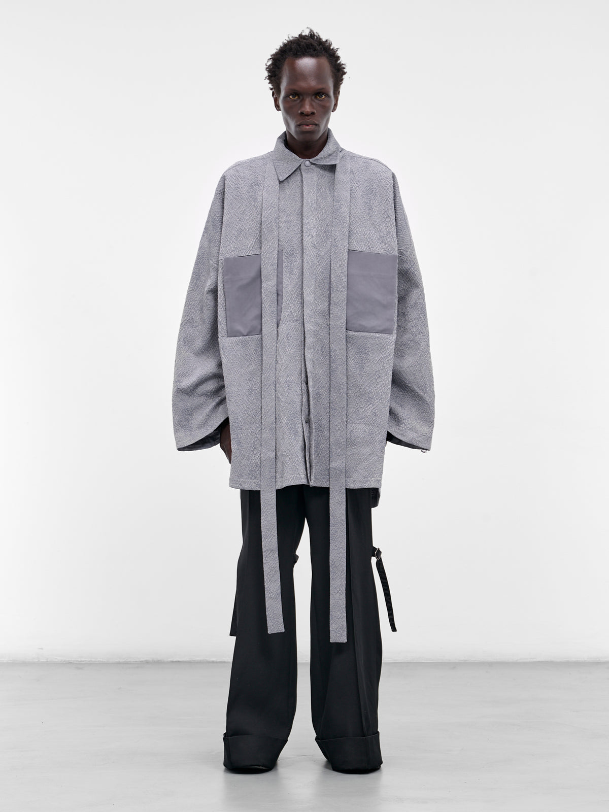 The Gray Kirtis Cape Shirt (KIRTIS-BLUE-SLAKE)