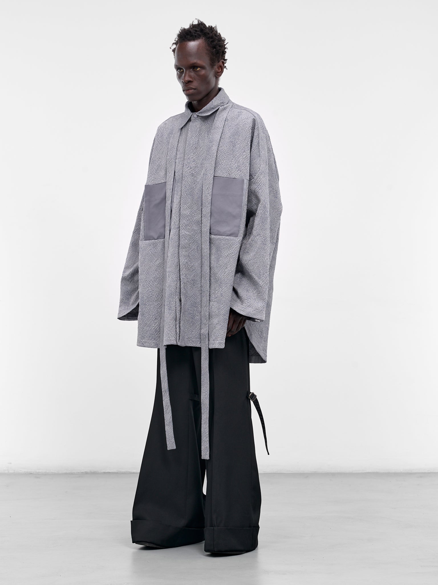 The Gray Kirtis Cape Shirt (KIRTIS-BLUE-SLAKE)