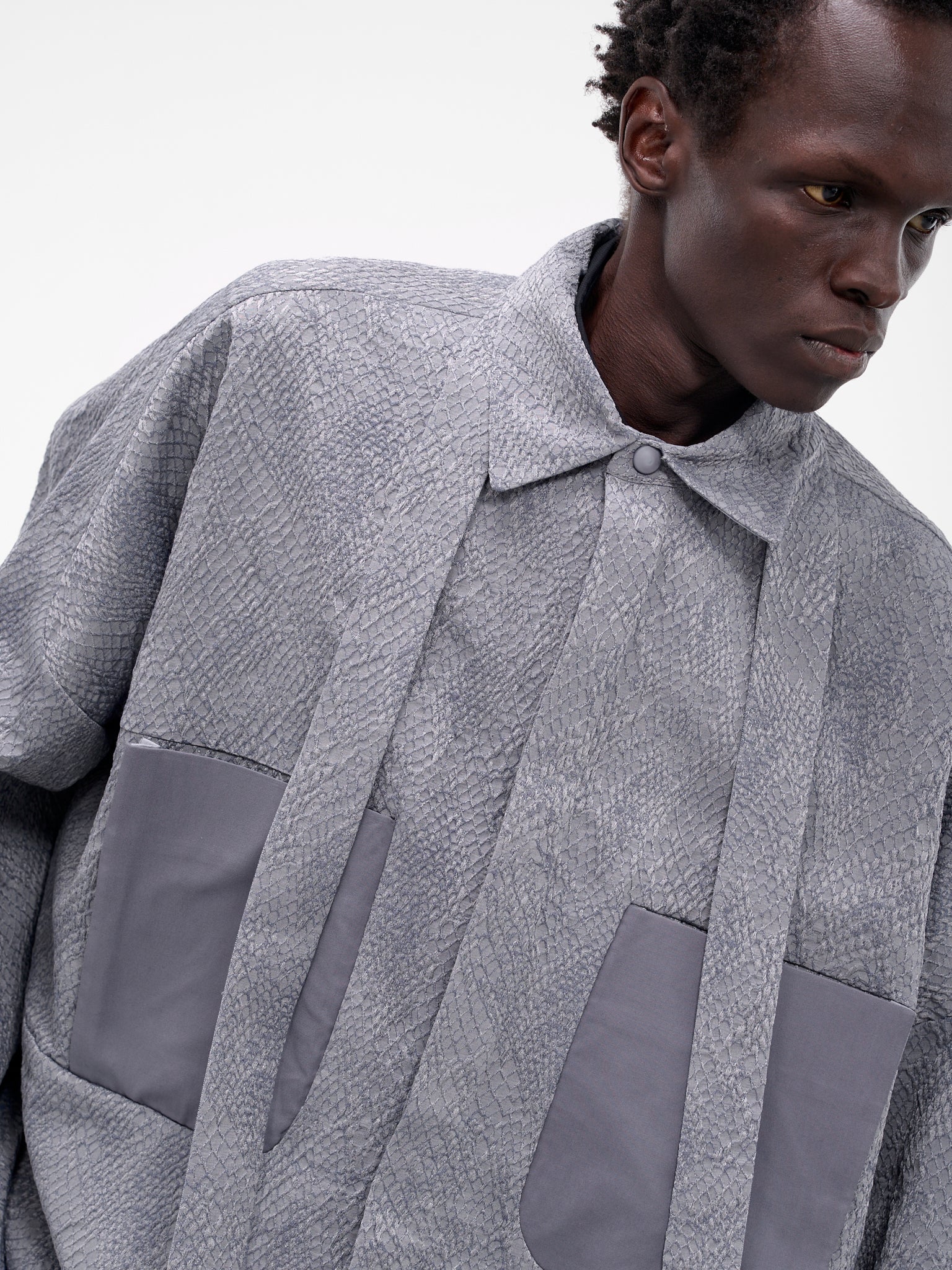 The Gray Kirtis Cape Shirt (KIRTIS-BLUE-SLAKE)