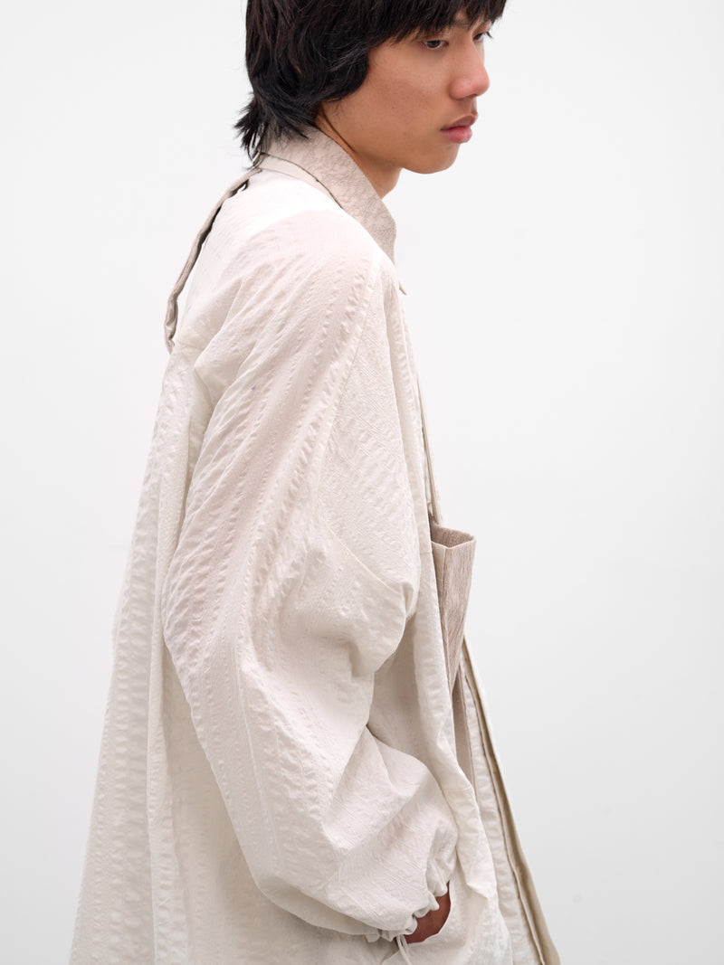 Kirtis White Seerlawn Cape Shirt (KIRTIS-ROSE-WHITE-SEERLAWN)