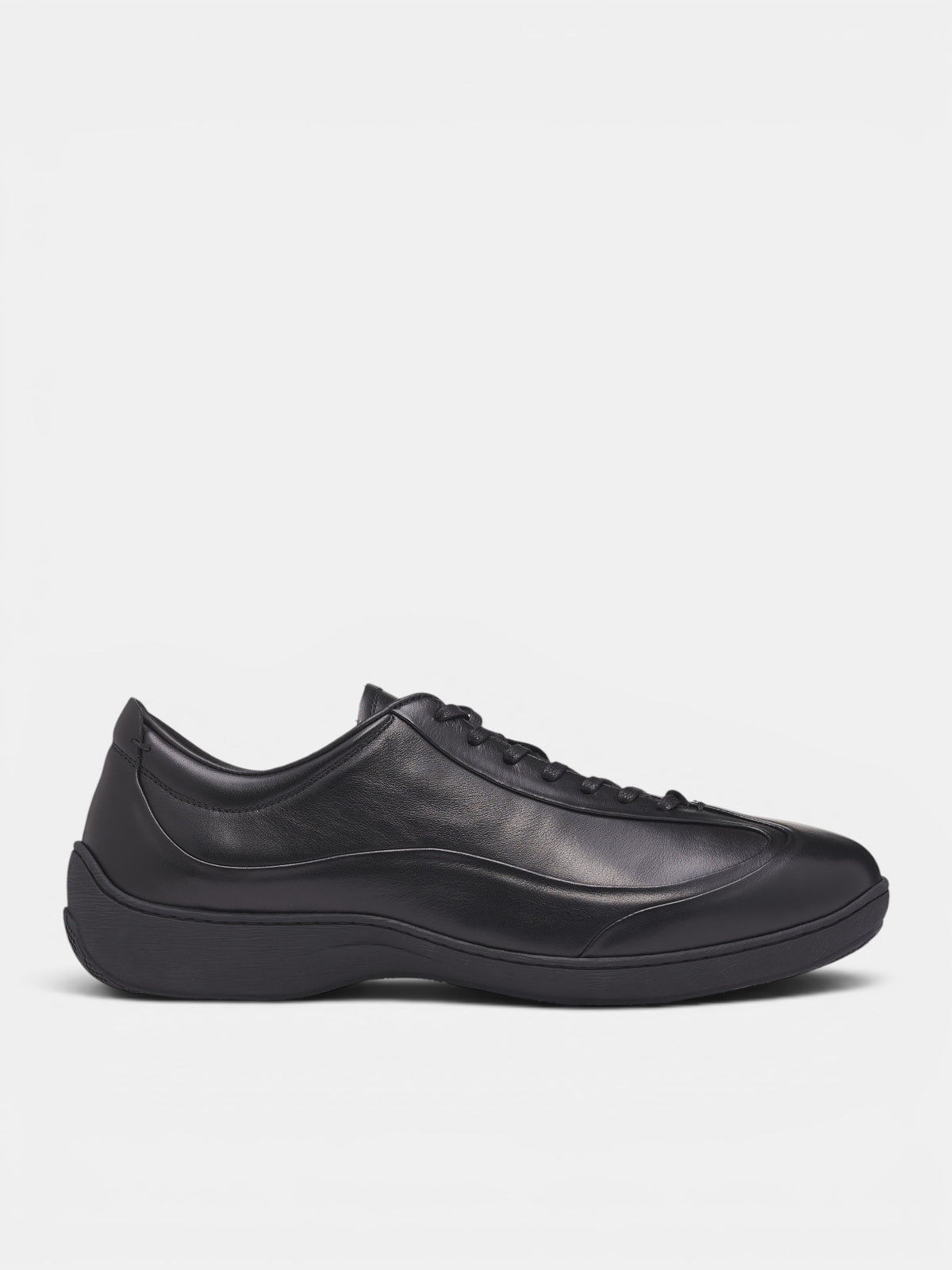 Black Leather Sneakers (KKAW26FT01-107-BLACK)