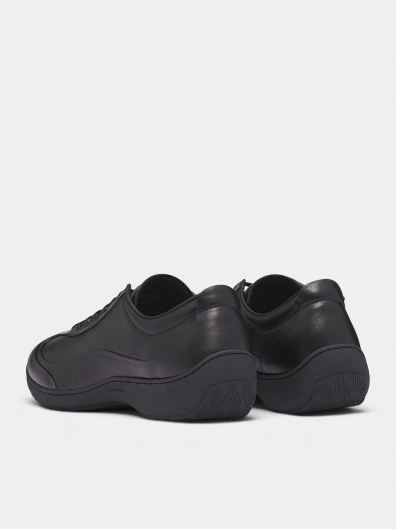Black Leather Sneakers (KKAW26FT01-107-BLACK)