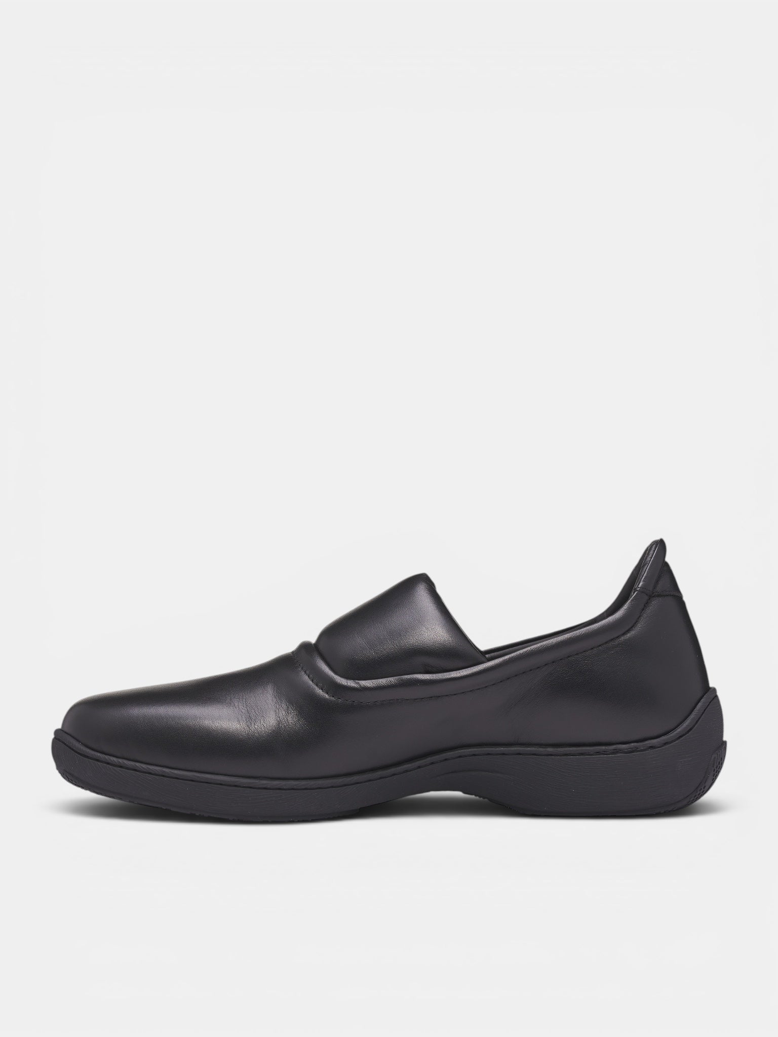 Black Leather Slip-On Sneakers (KKAW26FT02-112-BLACK)