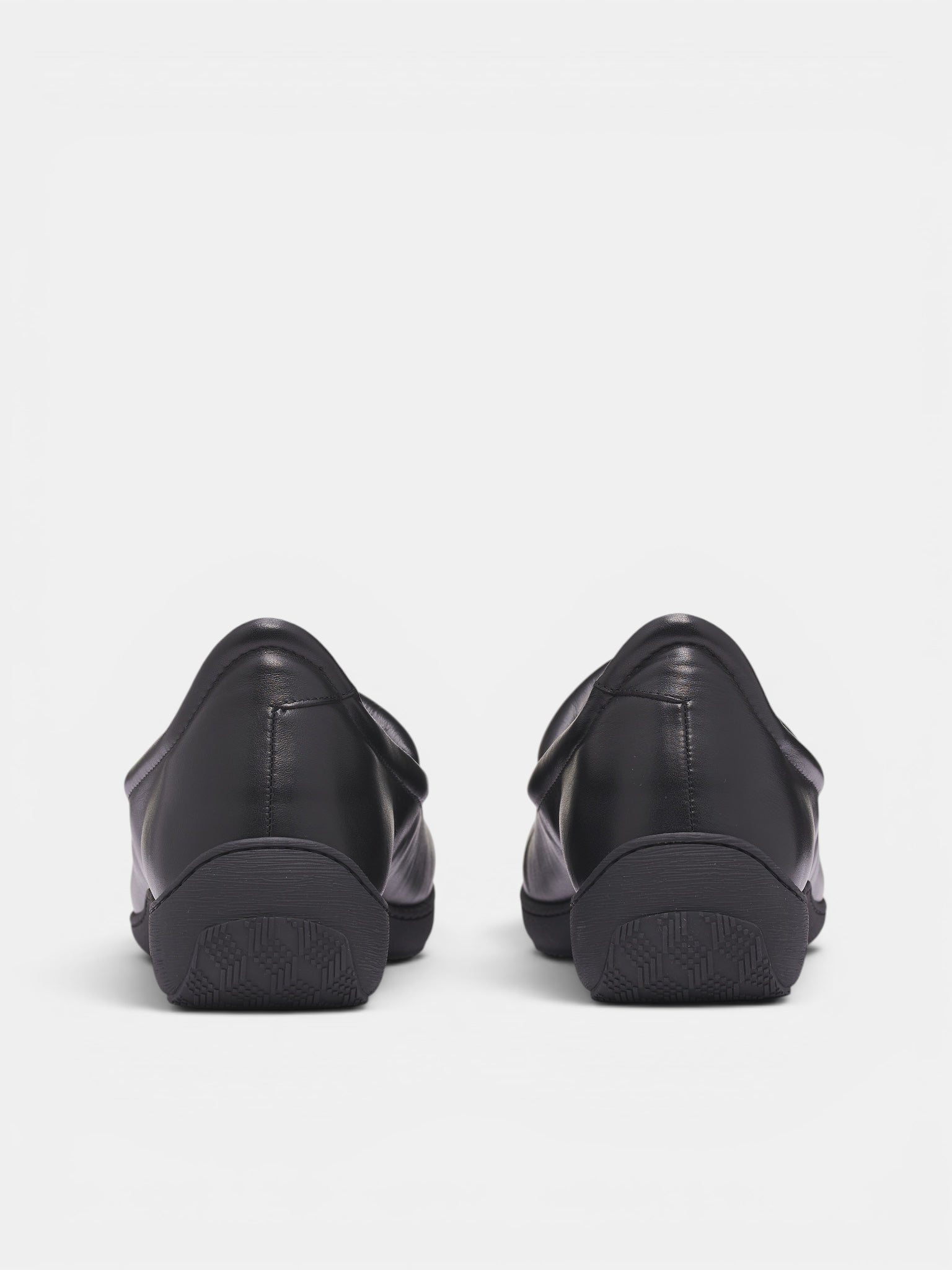 Black Leather Slip-On Sneakers (KKAW26FT02-112-BLACK)