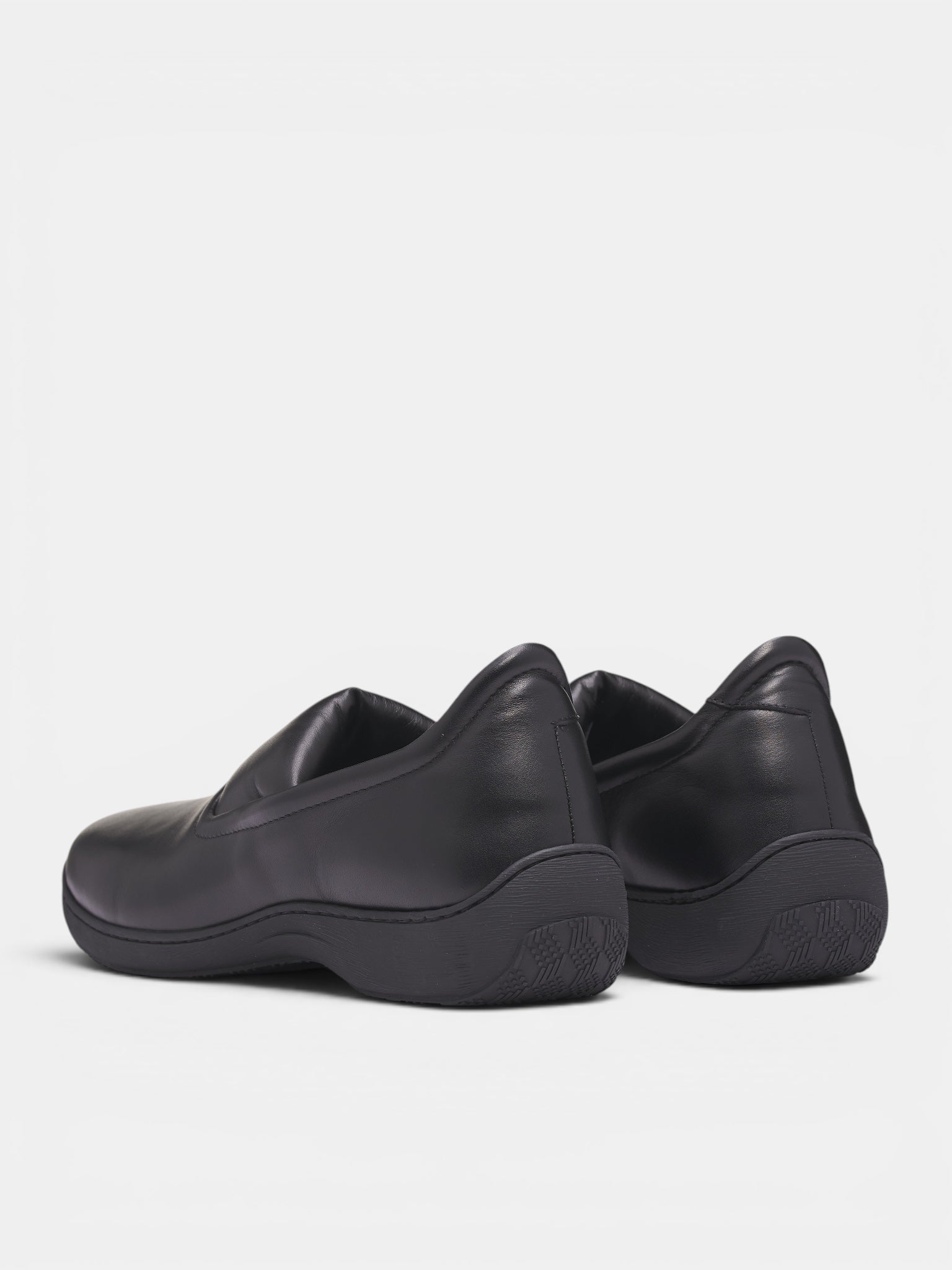 Black Leather Slip-On Sneakers (KKAW26FT02-112-BLACK)