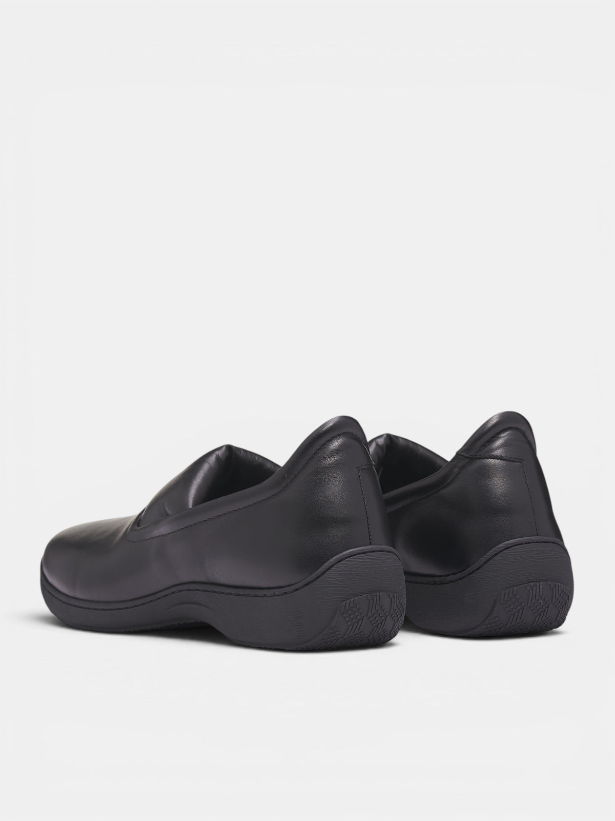 Black Leather Slip-On Sneakers (KKAW26FT02-112-BLACK)