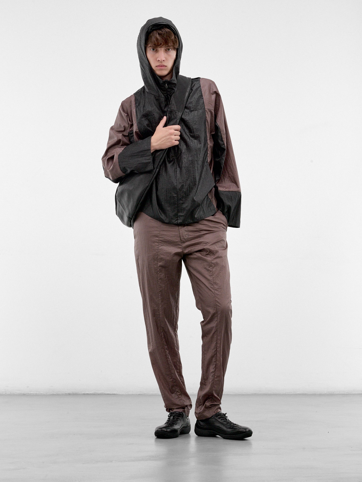 Two-Tone Hooded Jacket (KKAW26J06-39-GRAPHITE)