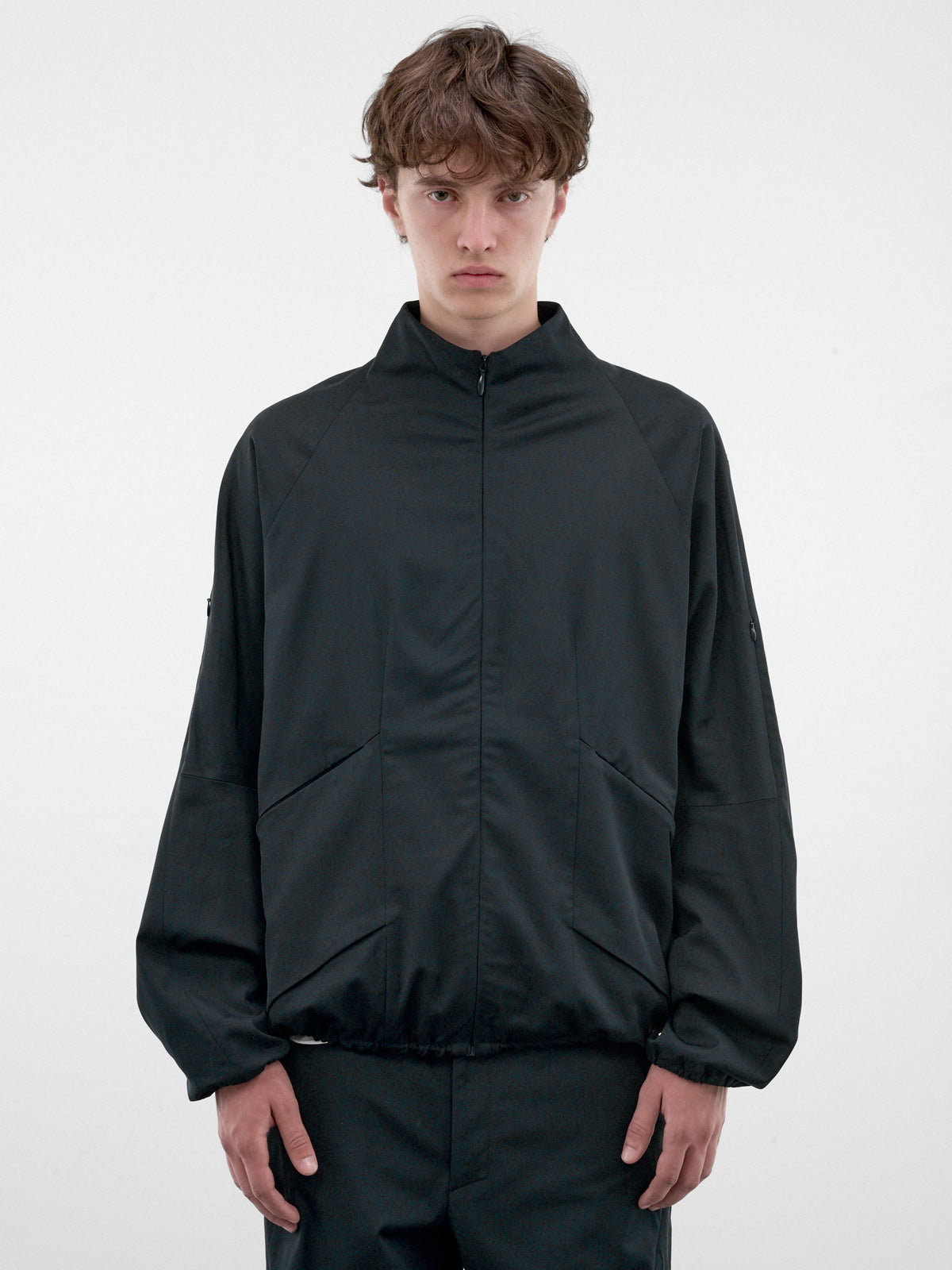 Petrol Blue Angular Zip Jacket (KKAW26J09-46-PETROL-BLUE)