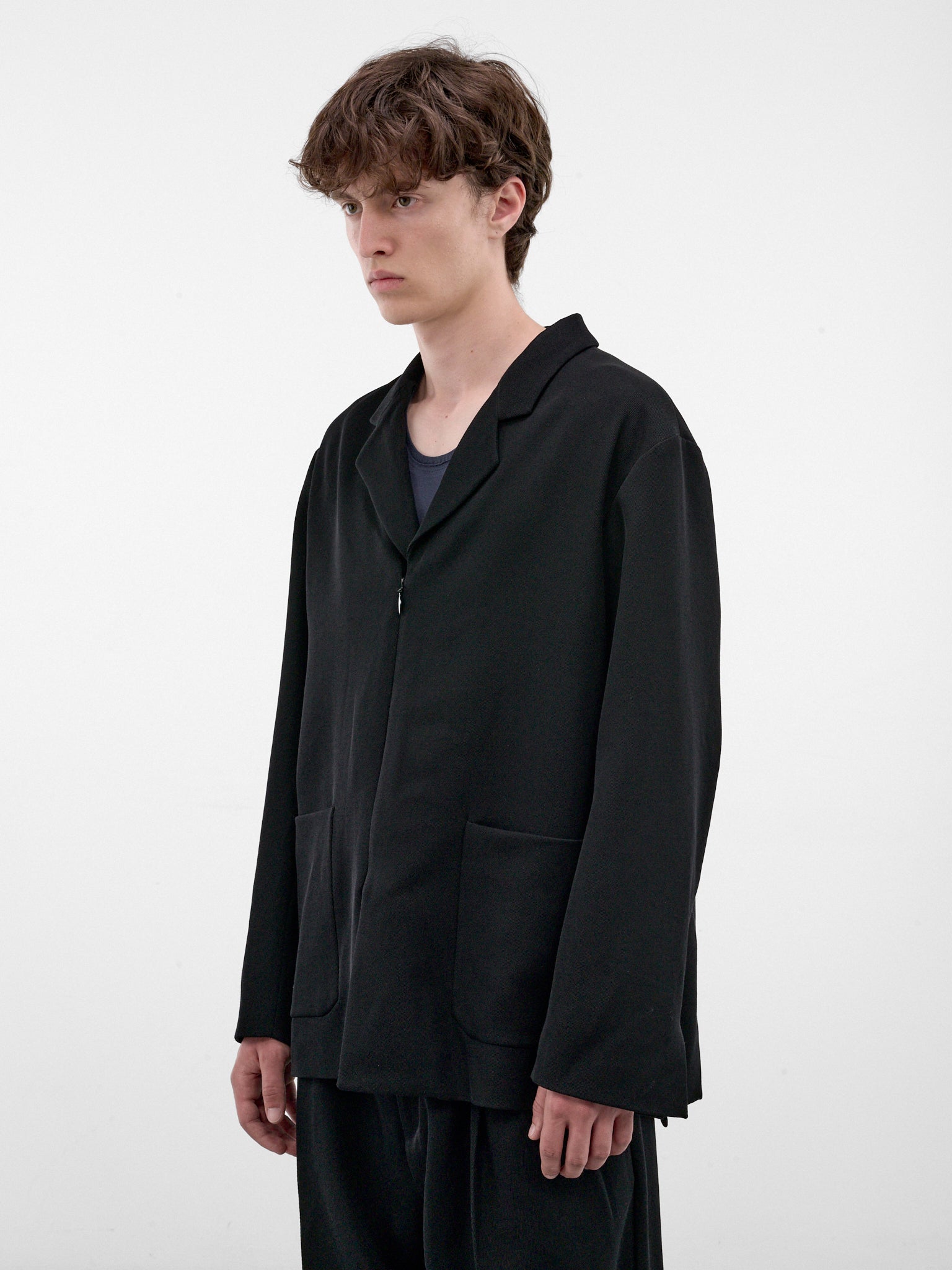 Black Relaxed Blazer Jacket (KKAW26J15-52-JET-BLACK)
